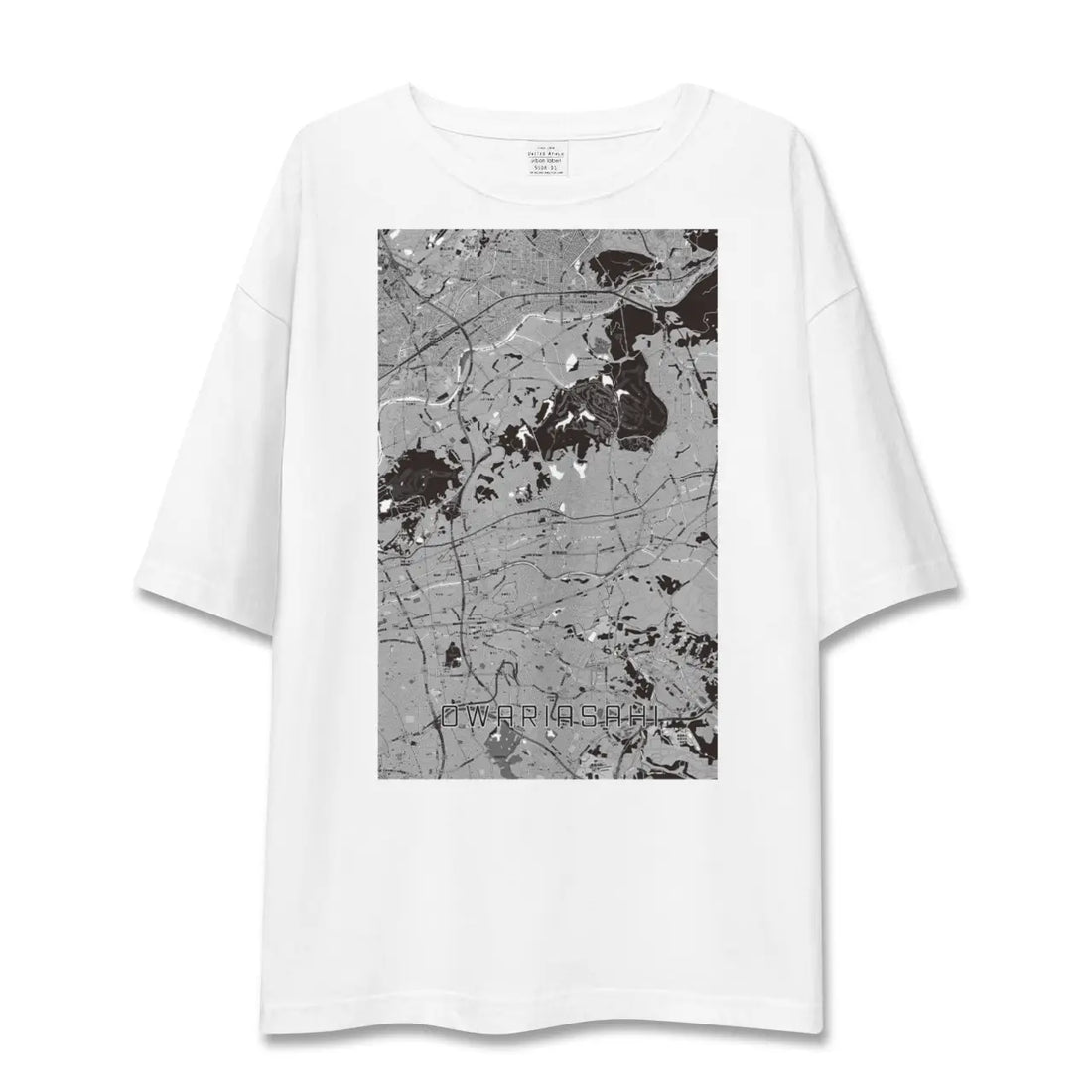 【尾張旭(愛知県)】地図柄ビッグシルエットTシャツ