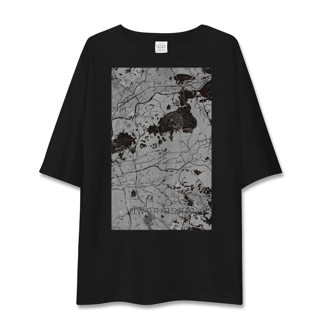 【尾張旭(愛知県)】地図柄ビッグシルエットTシャツ