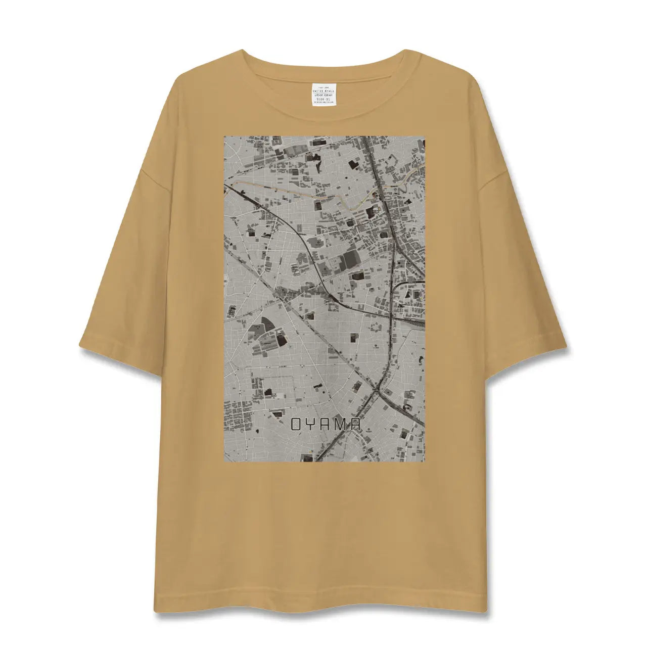 【大山(東京都)(東京都)】地図柄ビッグシルエットTシャツ