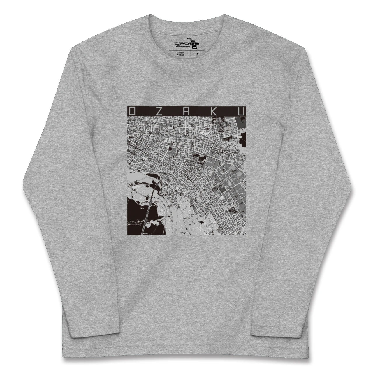 【小作(東京都)】地図柄ロングスリーブTシャツ