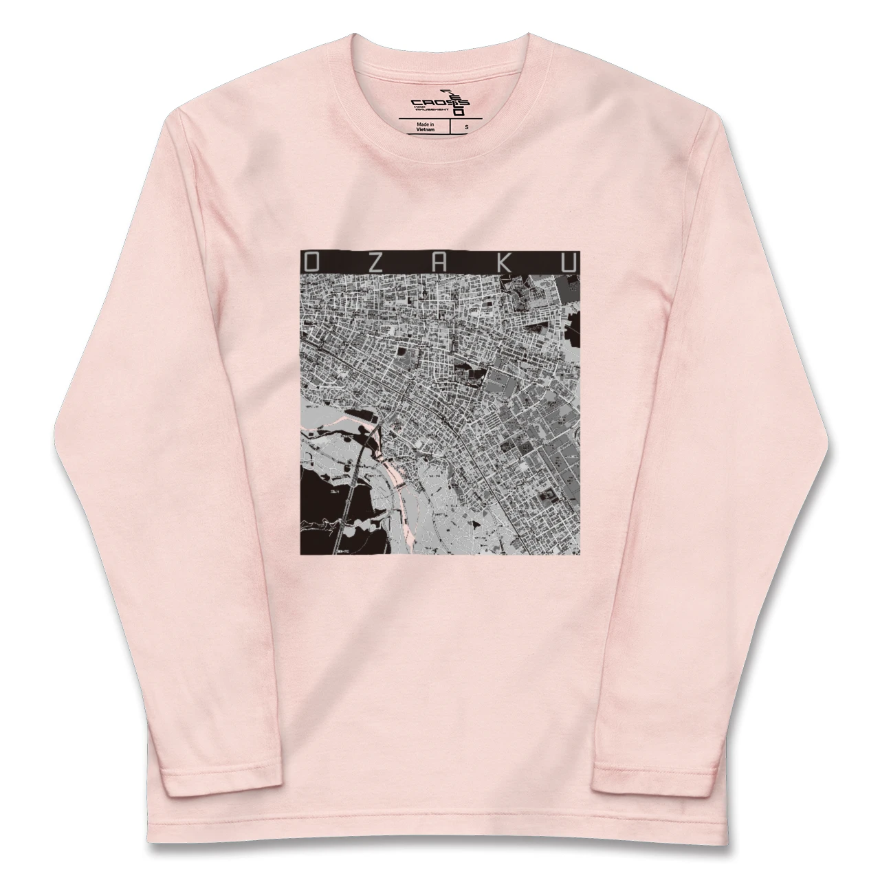 【小作(東京都)】地図柄ロングスリーブTシャツ