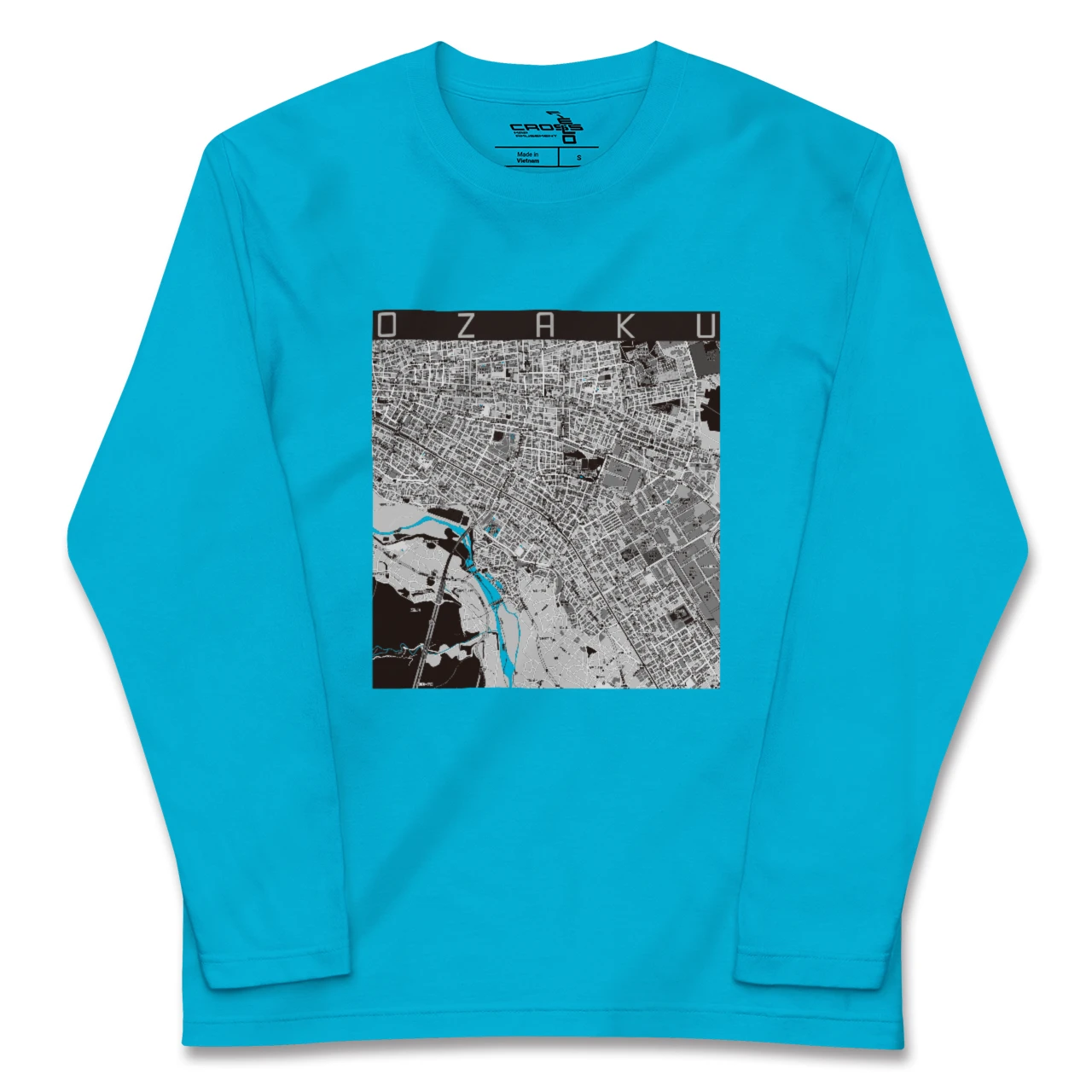 【小作(東京都)】地図柄ロングスリーブTシャツ