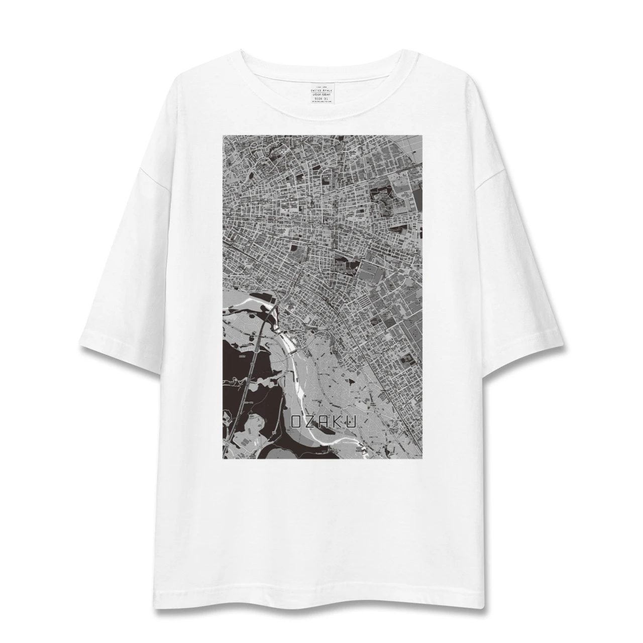 【小作(東京都)】地図柄ビッグシルエットTシャツ