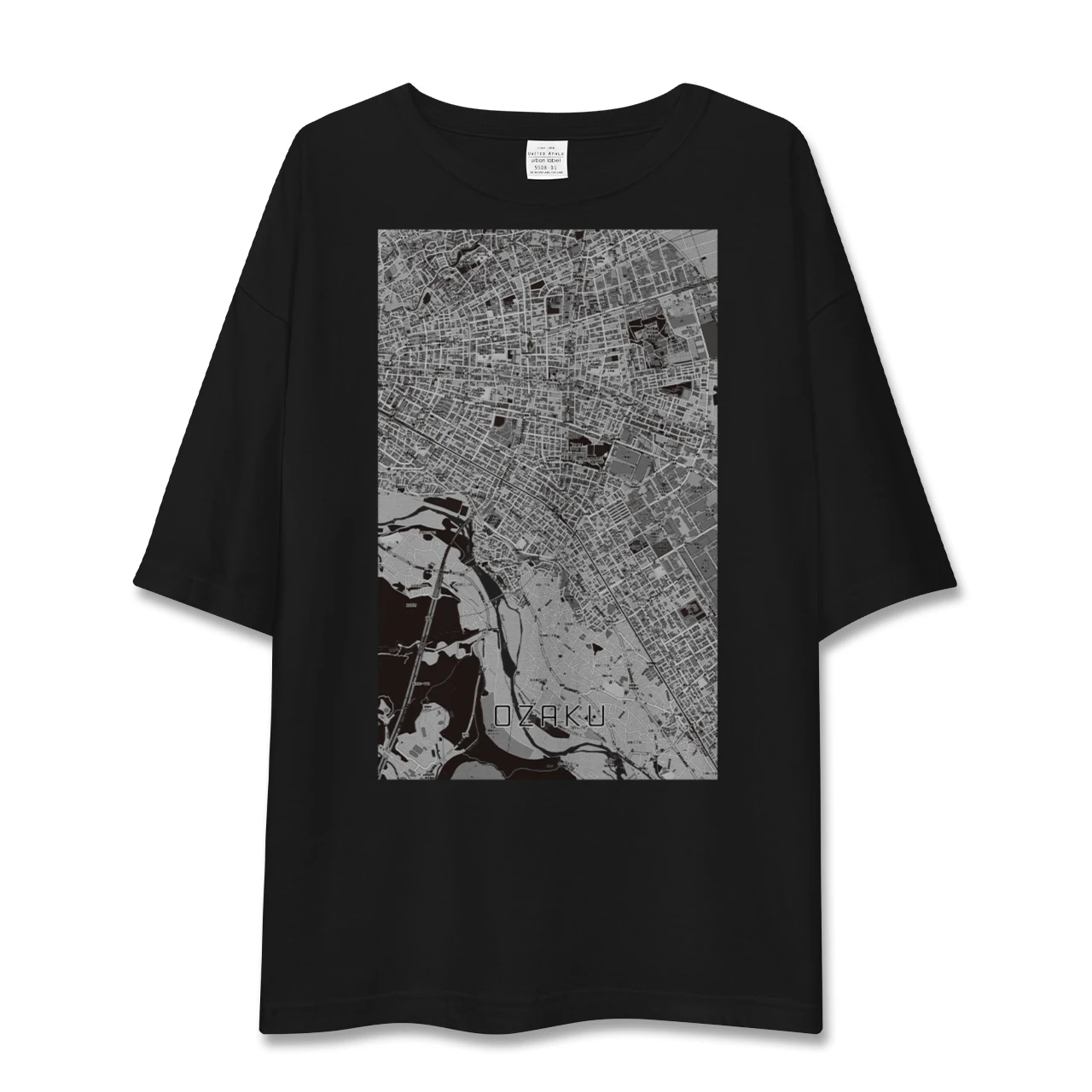 【小作(東京都)】地図柄ビッグシルエットTシャツ