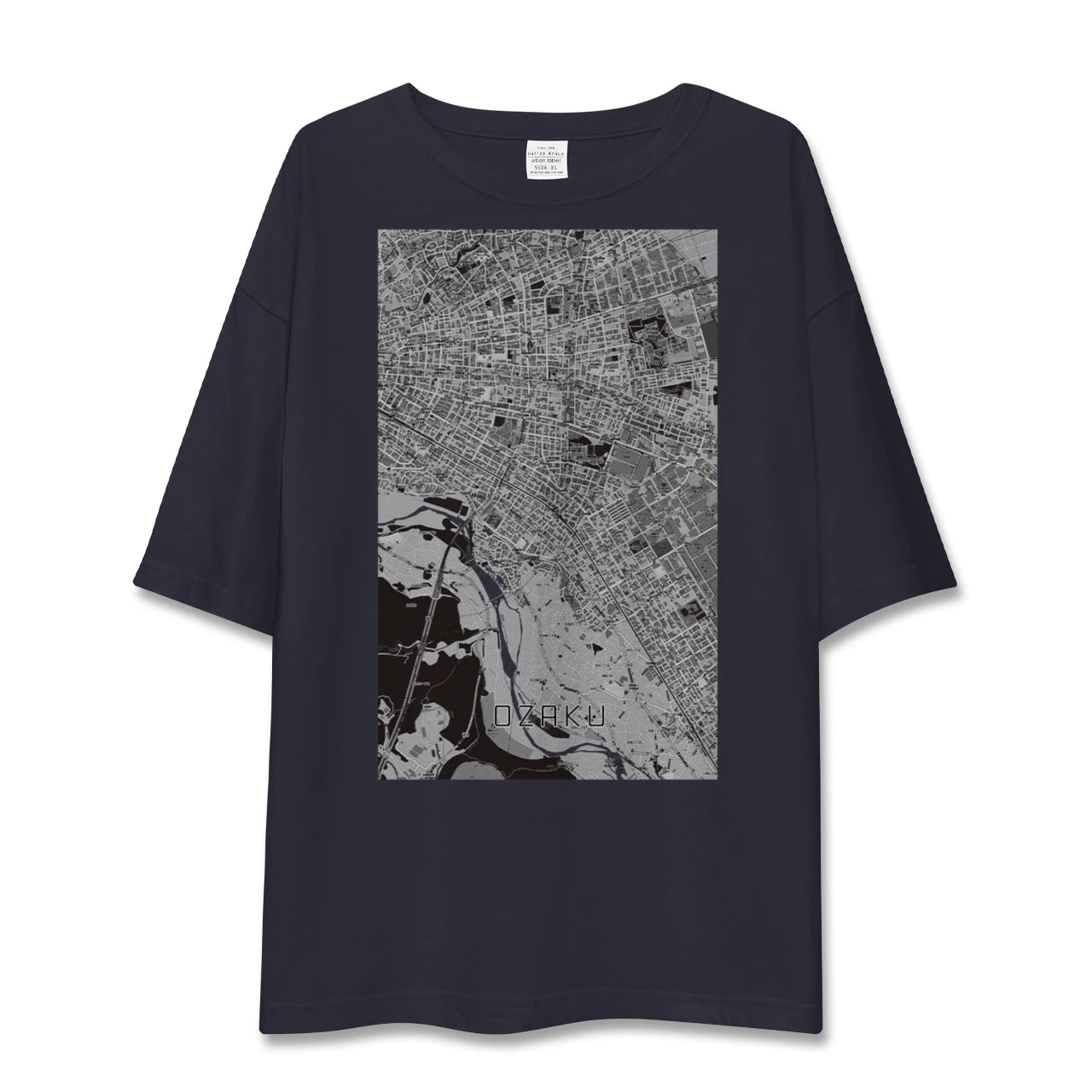 【小作(東京都)】地図柄ビッグシルエットTシャツ