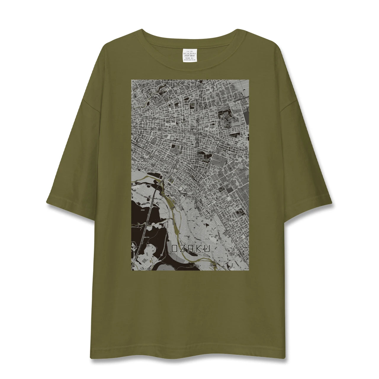 【小作(東京都)】地図柄ビッグシルエットTシャツ