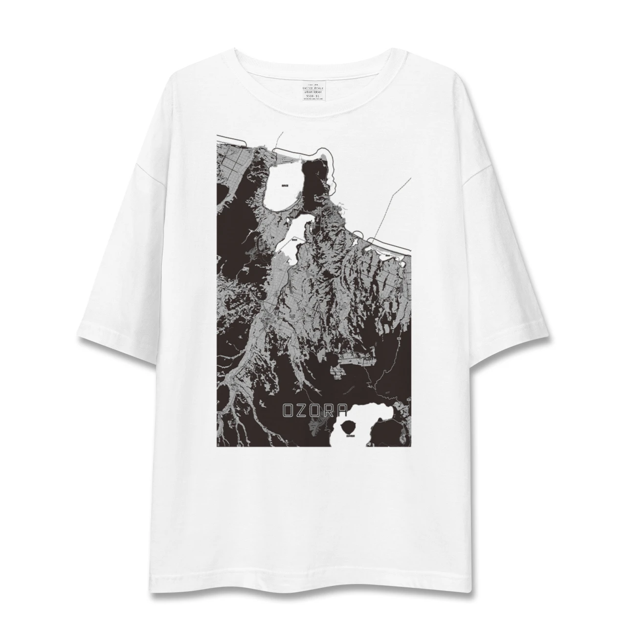 【大空(北海道)】地図柄ビッグシルエットTシャツ