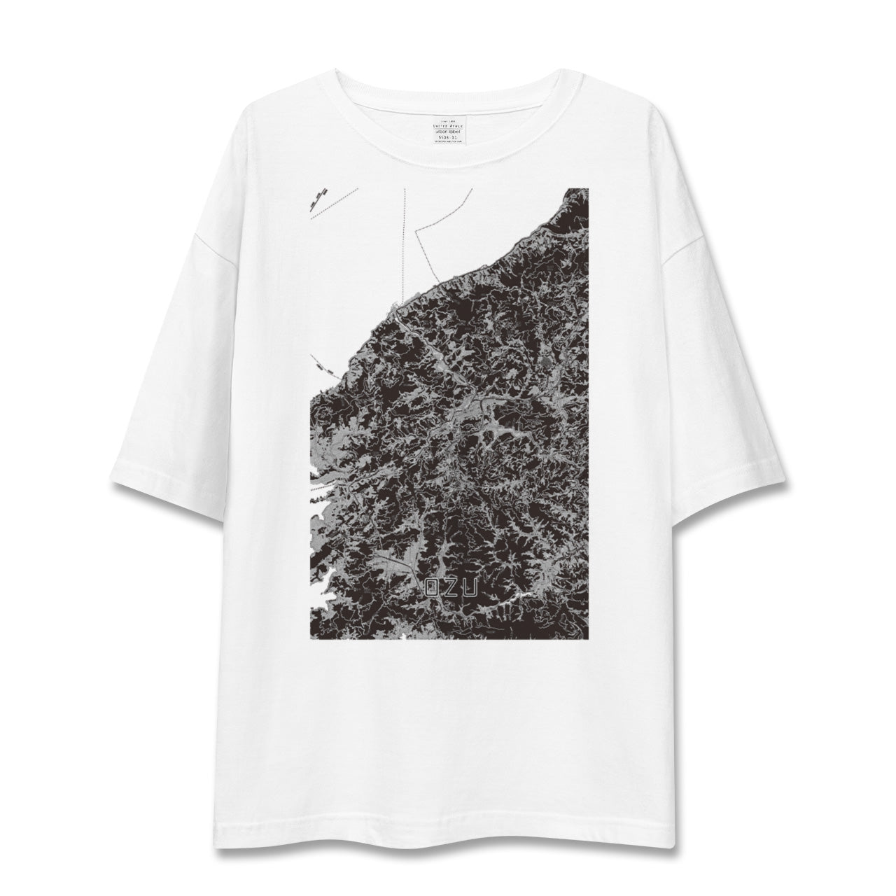 【大洲(愛媛県)】地図柄ビッグシルエットTシャツ