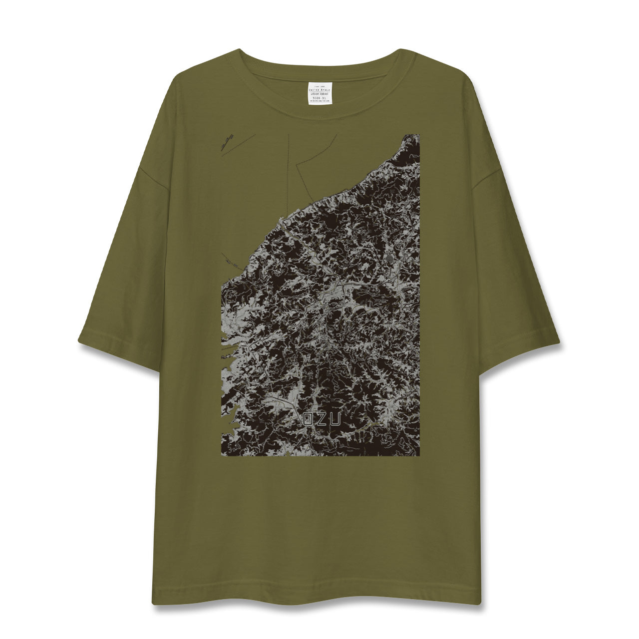 【大洲(愛媛県)】地図柄ビッグシルエットTシャツ