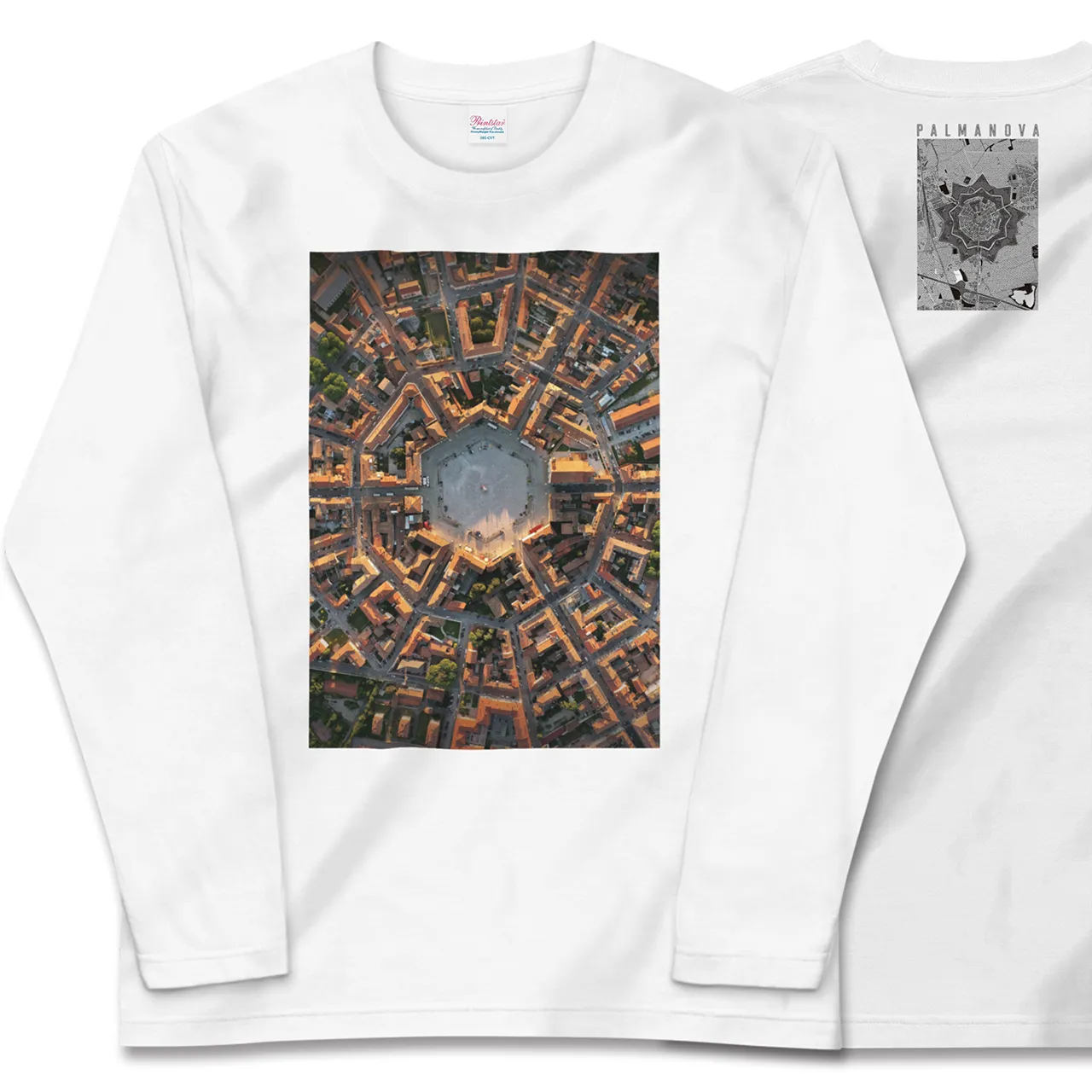 【パルマノーヴァ(イタリア)】Map World ロングスリーブTシャツ