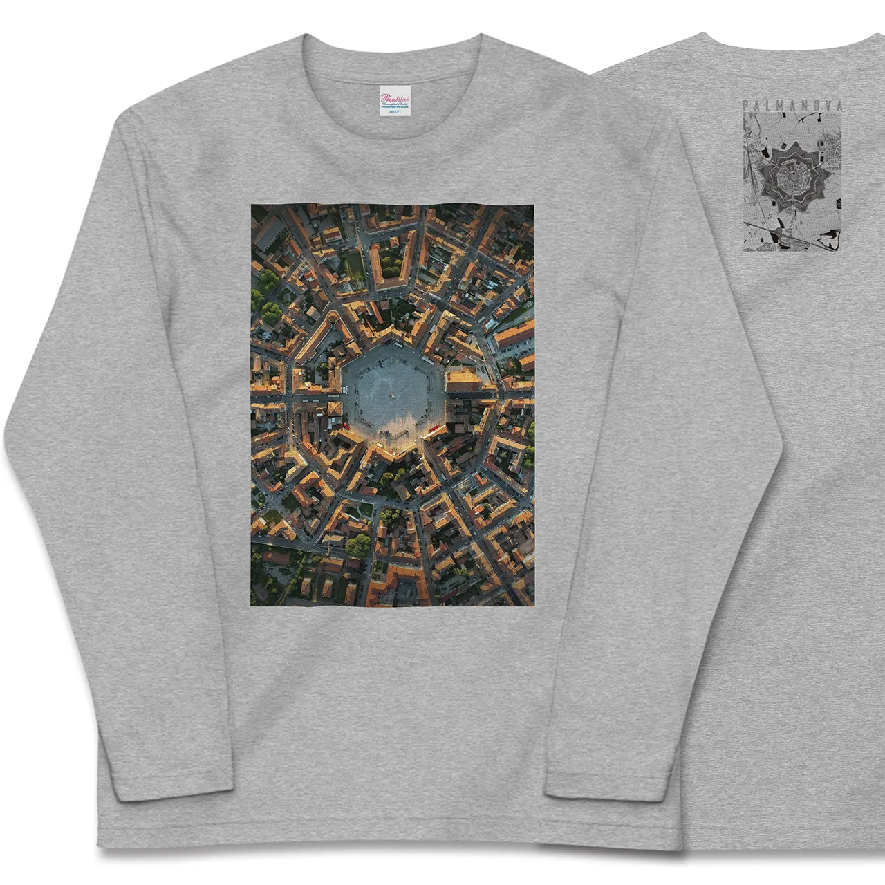 【パルマノーヴァ(イタリア)】Map World ロングスリーブTシャツ