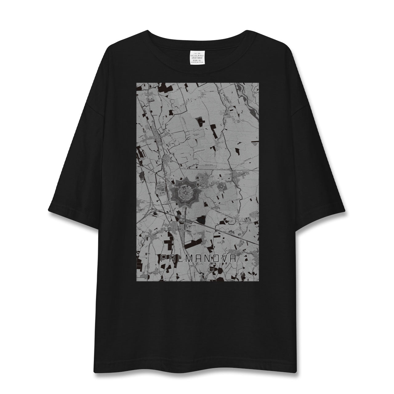 【パルマノーヴァ(イタリア)】地図柄ビッグシルエットTシャツ