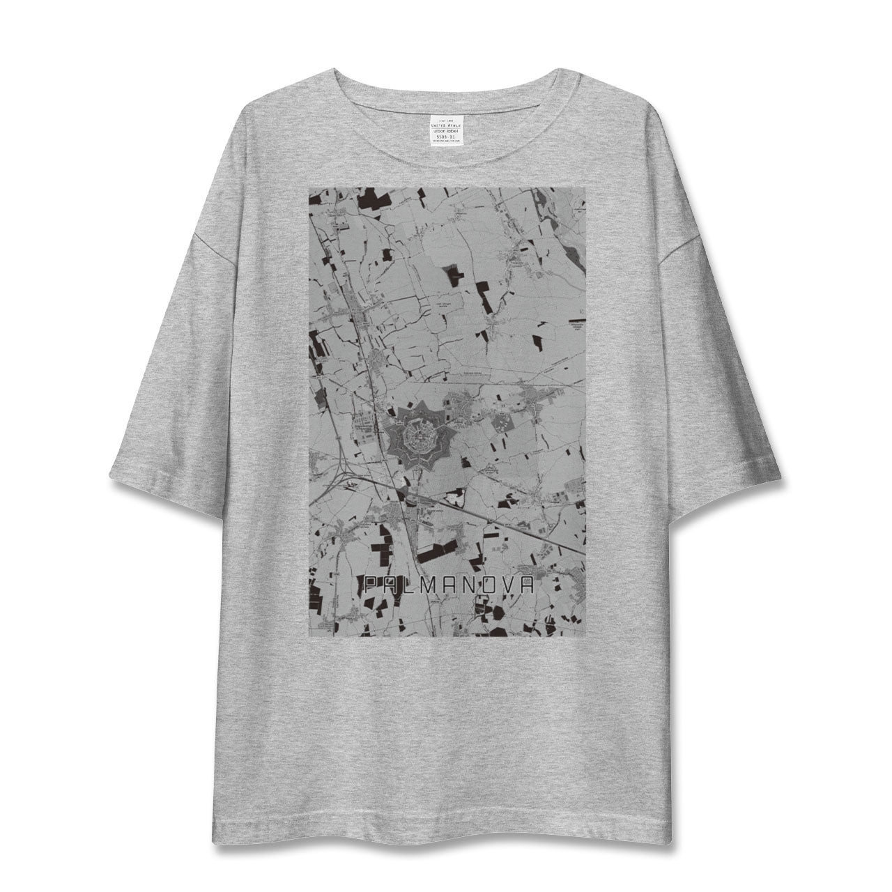 【パルマノーヴァ(イタリア)】地図柄ビッグシルエットTシャツ