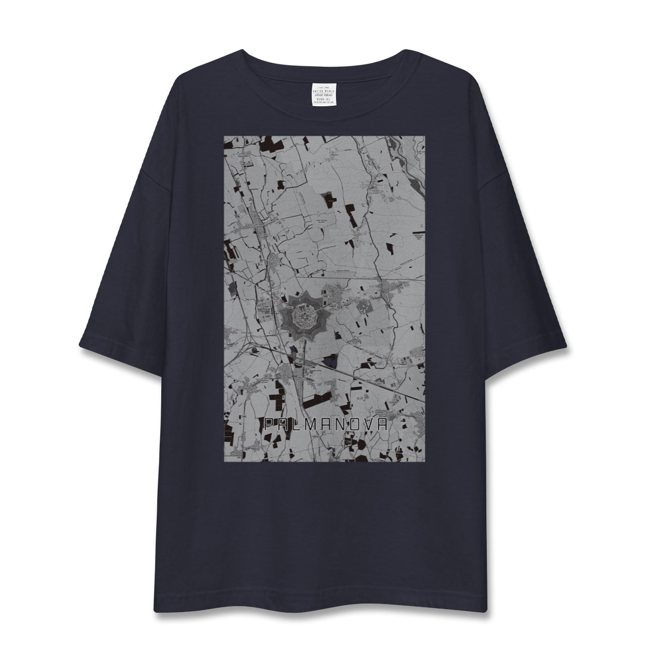 【パルマノーヴァ(イタリア)】地図柄ビッグシルエットTシャツ