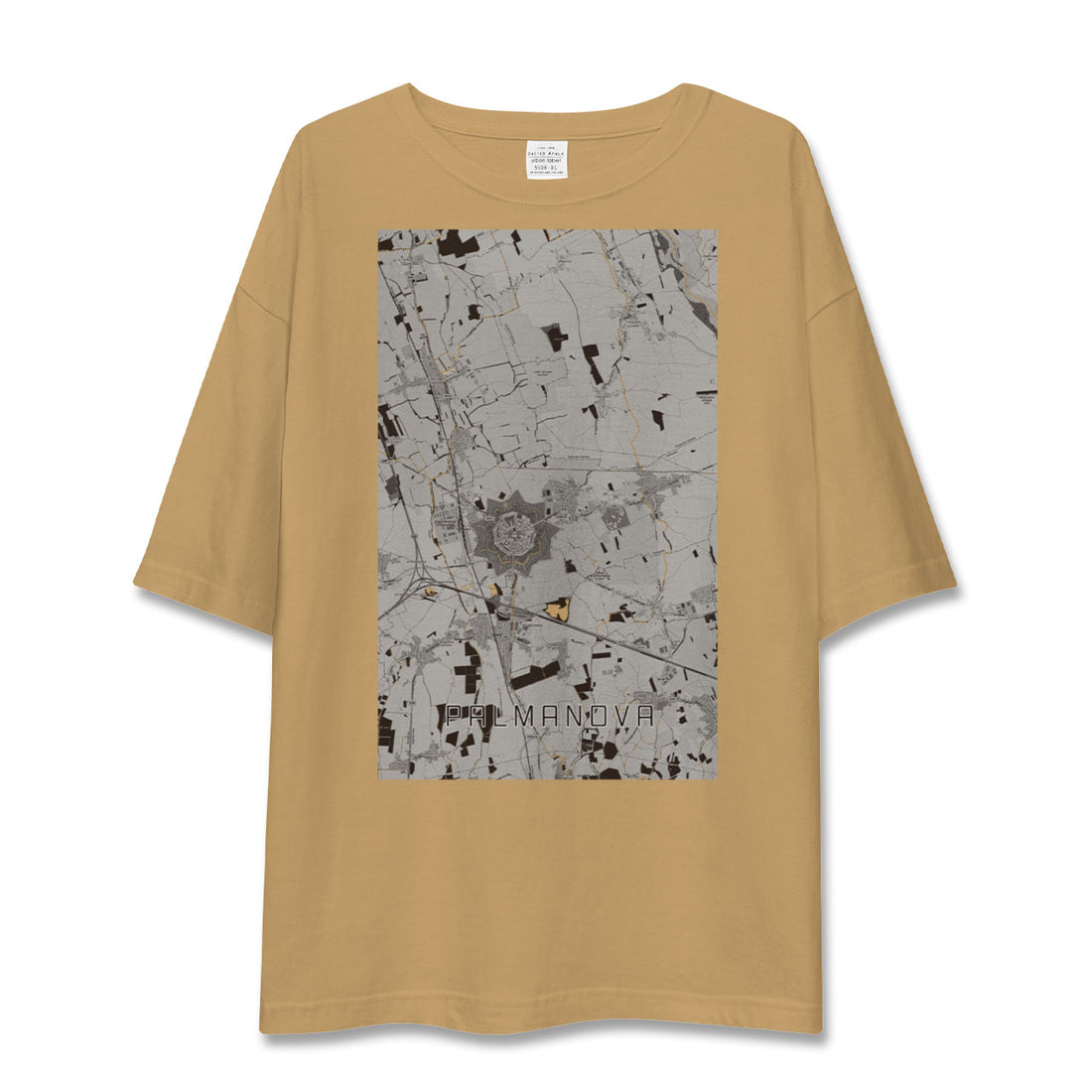 【パルマノーヴァ(イタリア)】地図柄ビッグシルエットTシャツ