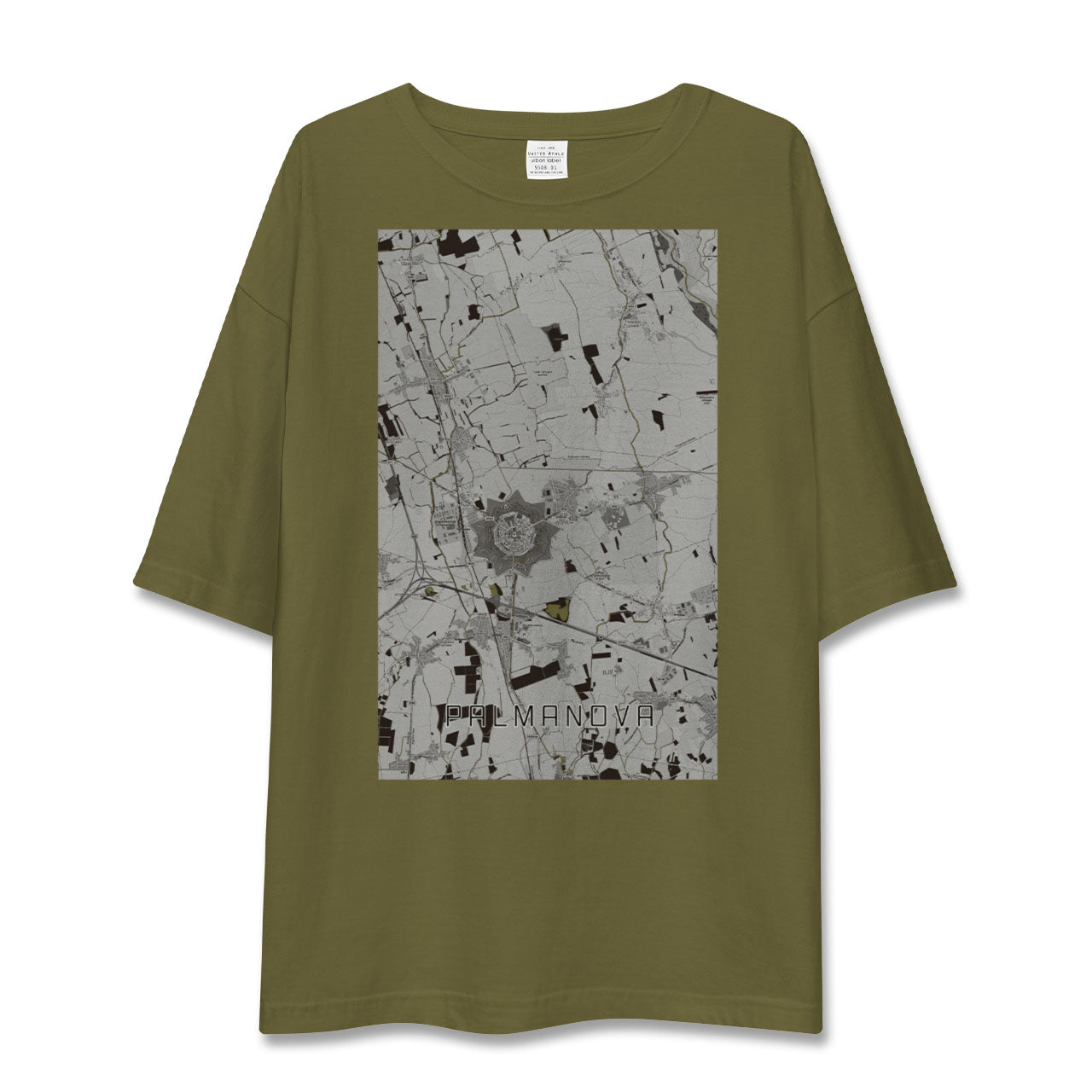 【パルマノーヴァ(イタリア)】地図柄ビッグシルエットTシャツ