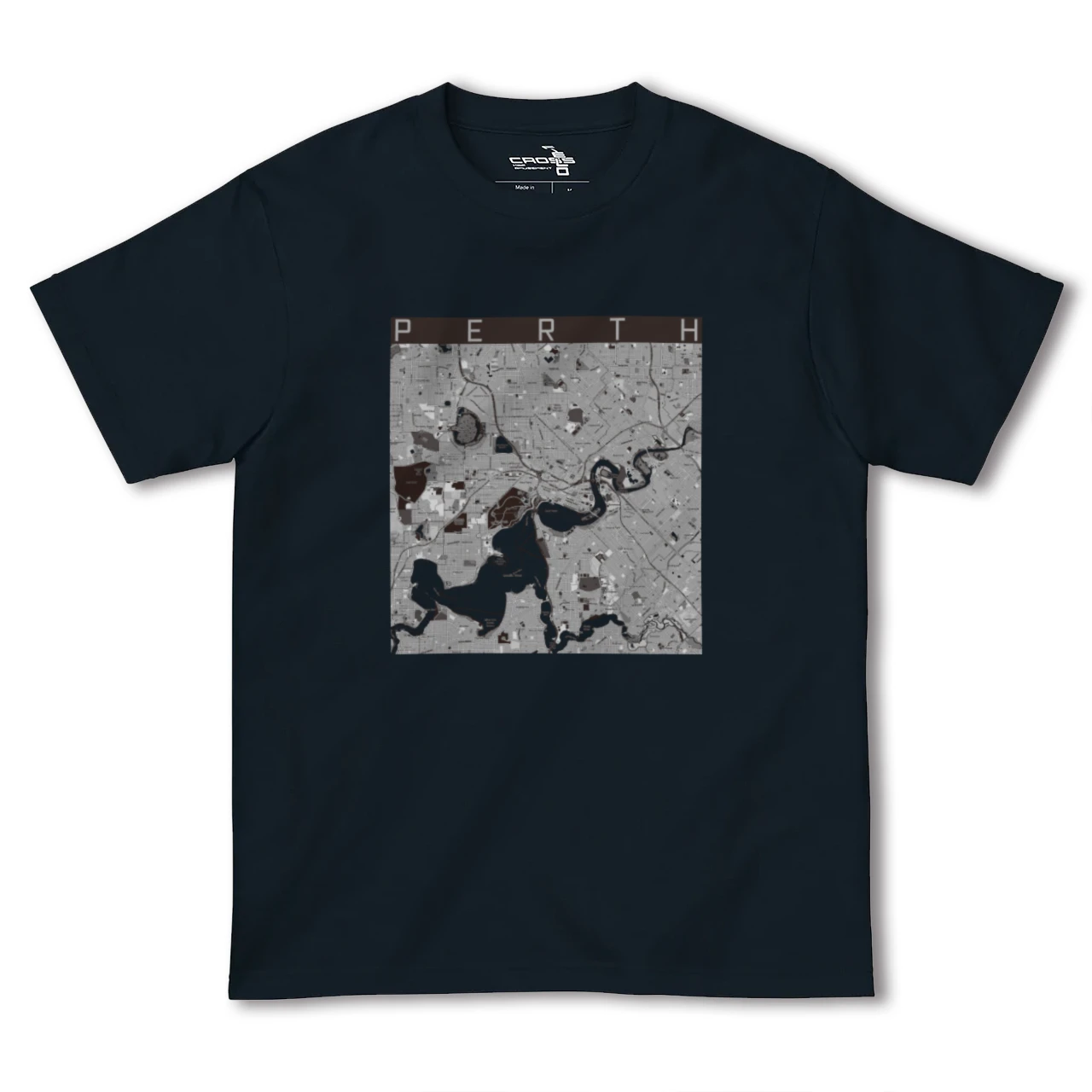 【パース(オーストラリア)】地図柄ヘビーウェイトTシャツ