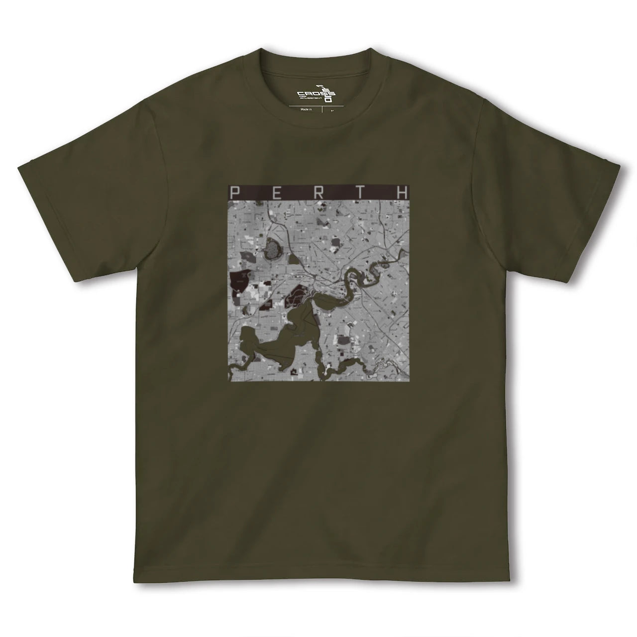 【パース(オーストラリア)】地図柄ヘビーウェイトTシャツ