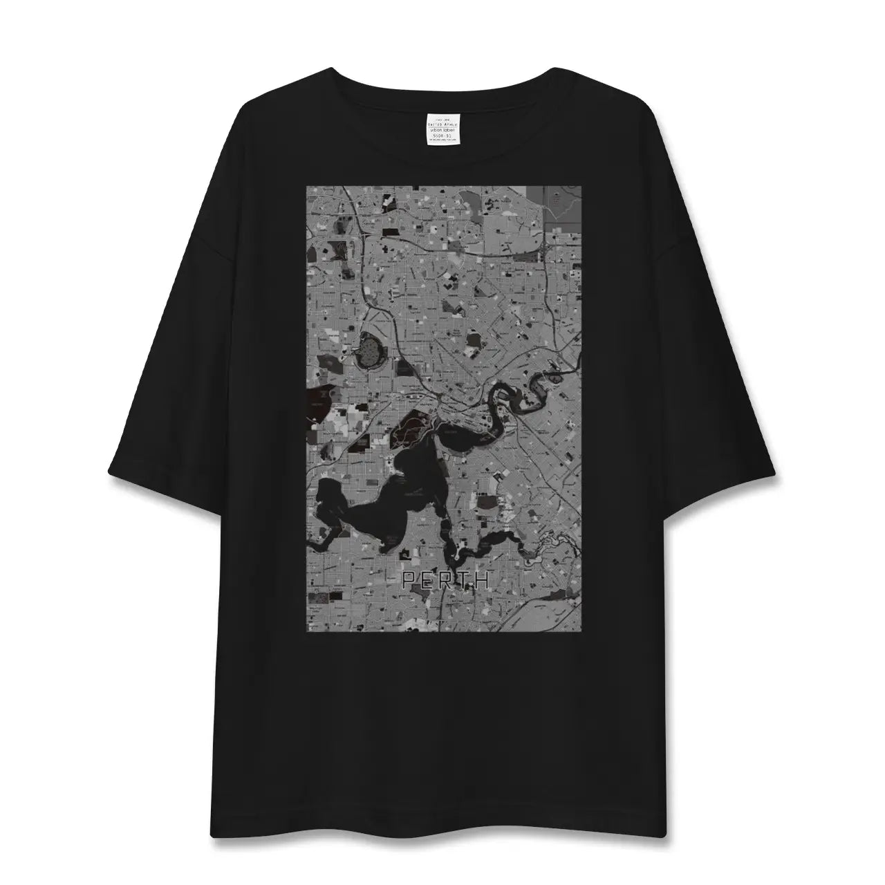 【パース(オーストラリア)】地図柄ビッグシルエットTシャツ
