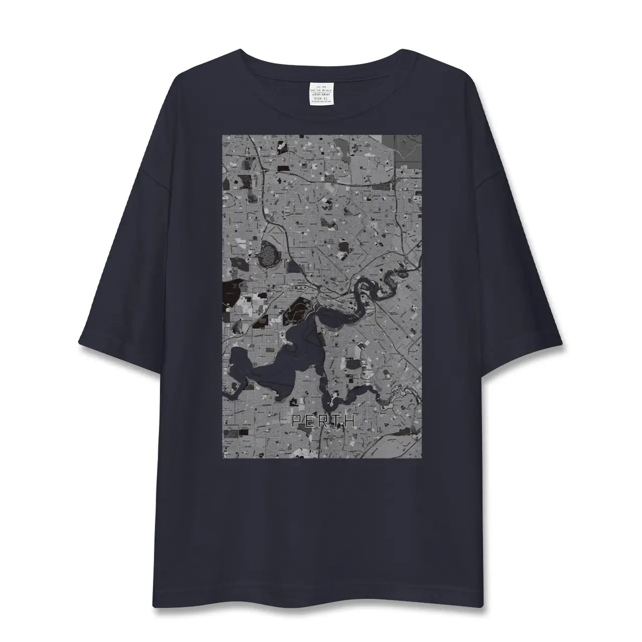 【パース(オーストラリア)】地図柄ビッグシルエットTシャツ