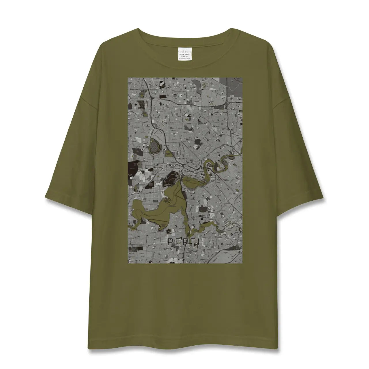 【パース(オーストラリア)】地図柄ビッグシルエットTシャツ