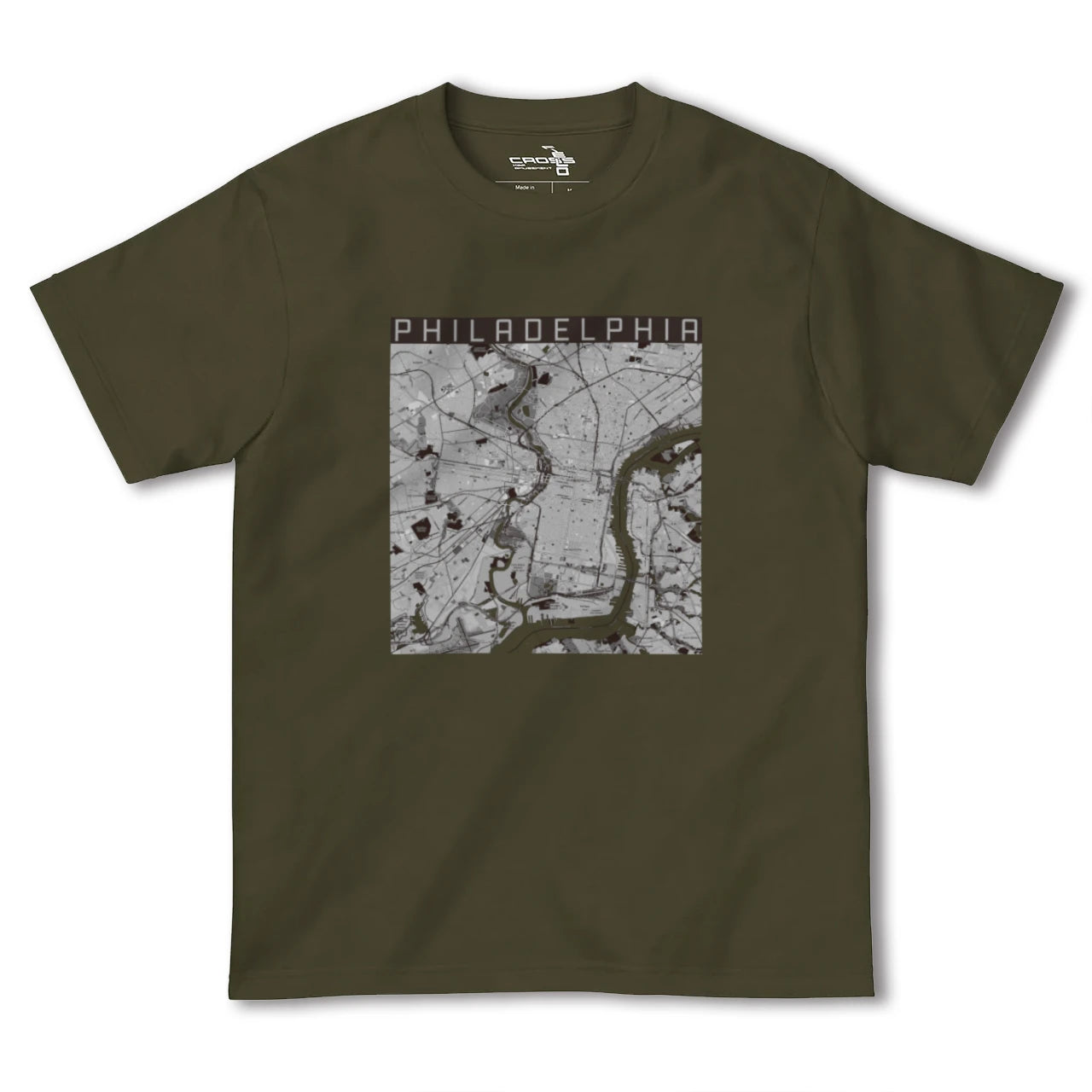 【フィラデルフィア(アメリカ)】地図柄ヘビーウェイトTシャツ