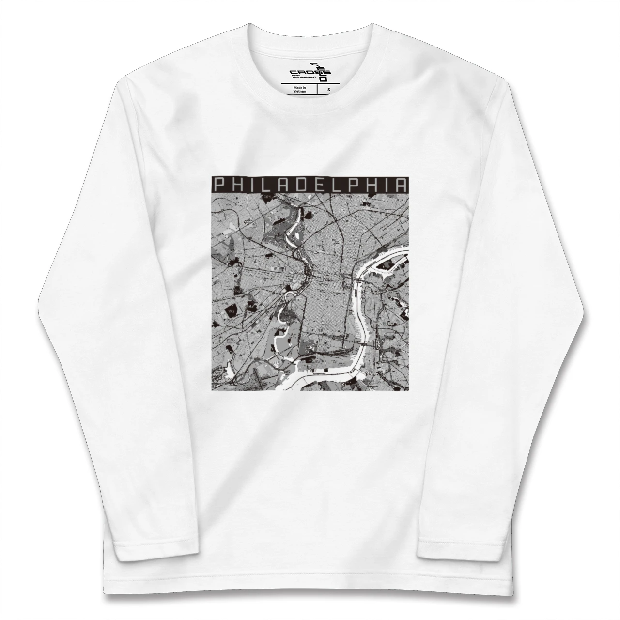 【フィラデルフィア(アメリカ)】地図柄ロングスリーブTシャツ