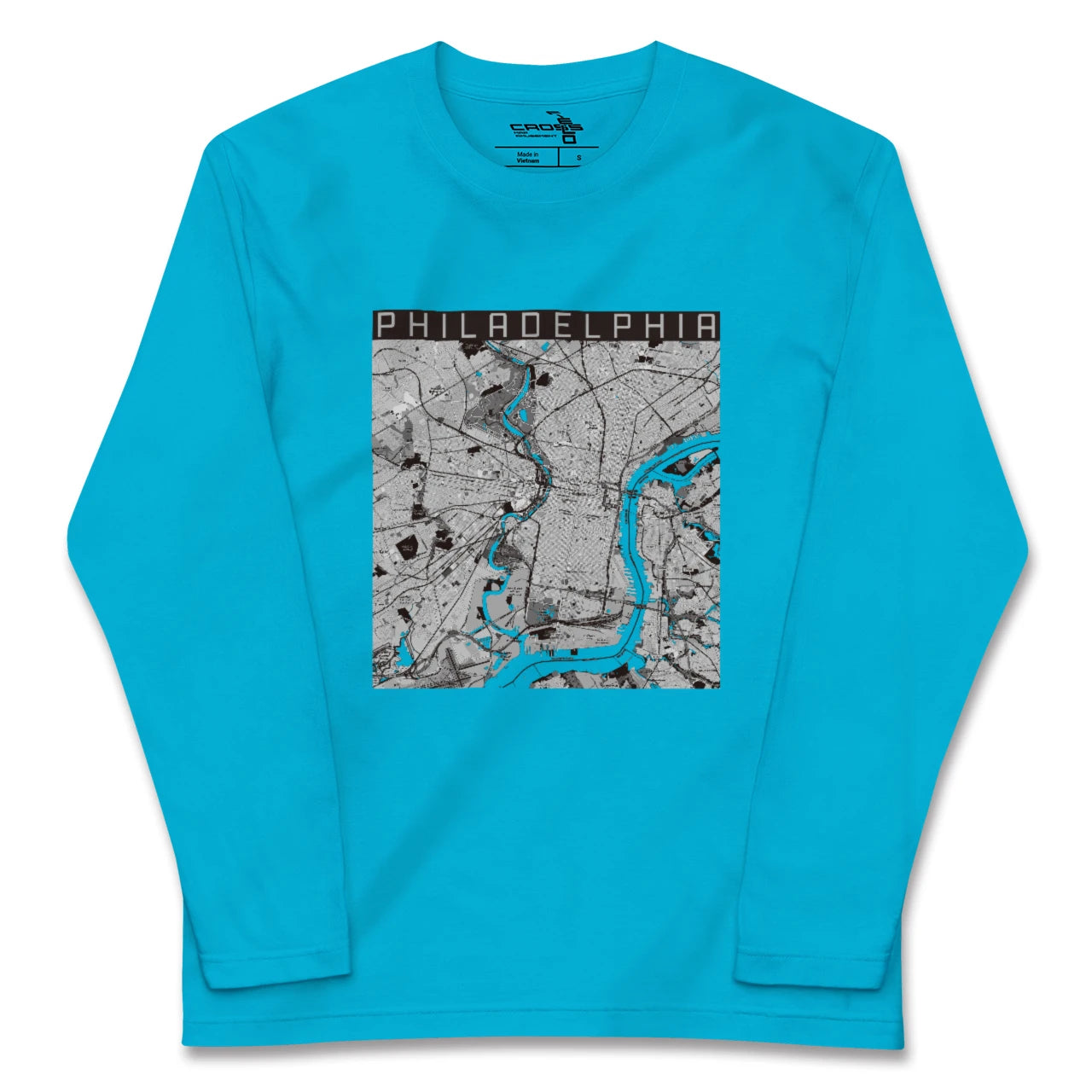 【フィラデルフィア(アメリカ)】地図柄ロングスリーブTシャツ