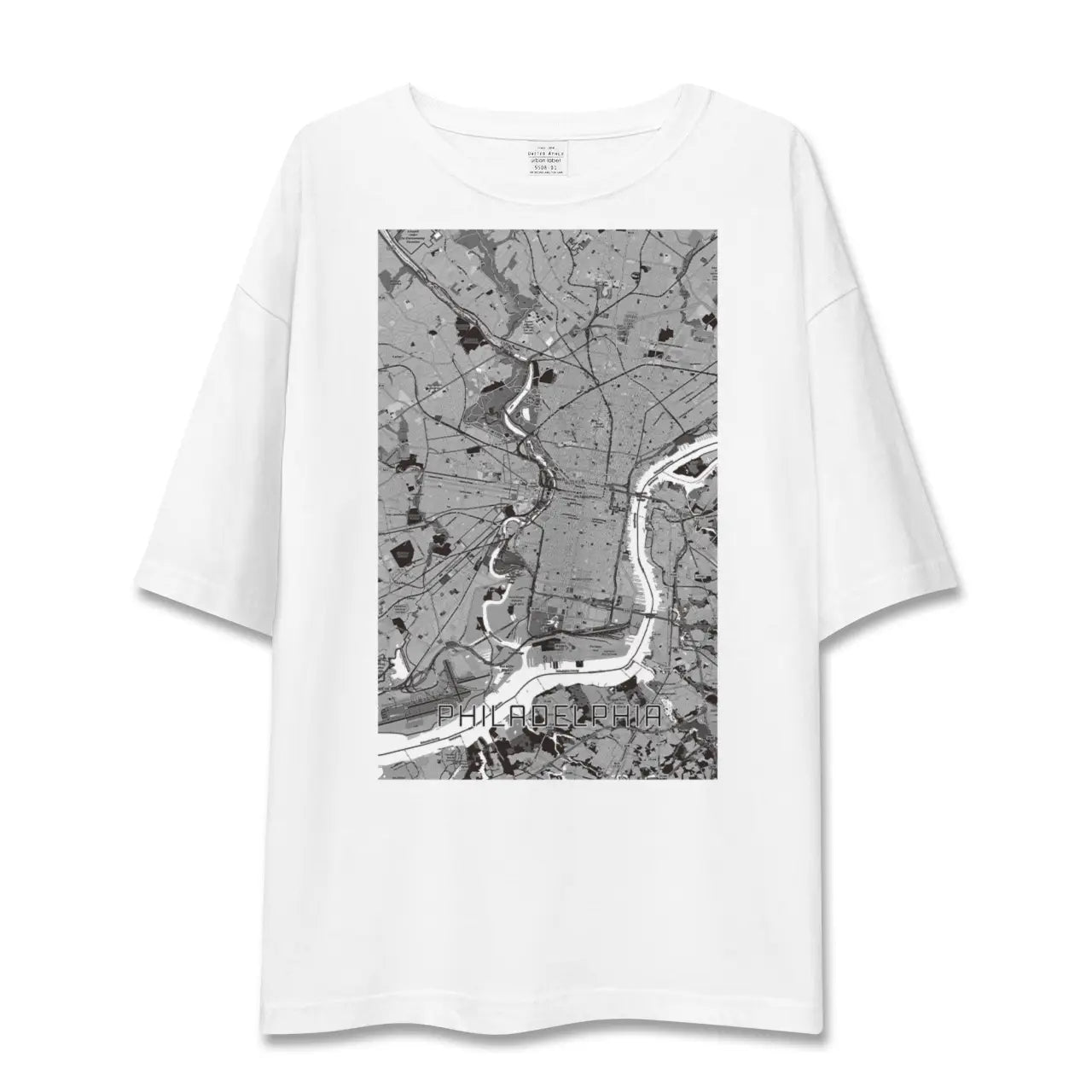 【フィラデルフィア(アメリカ)】地図柄ビッグシルエットTシャツ