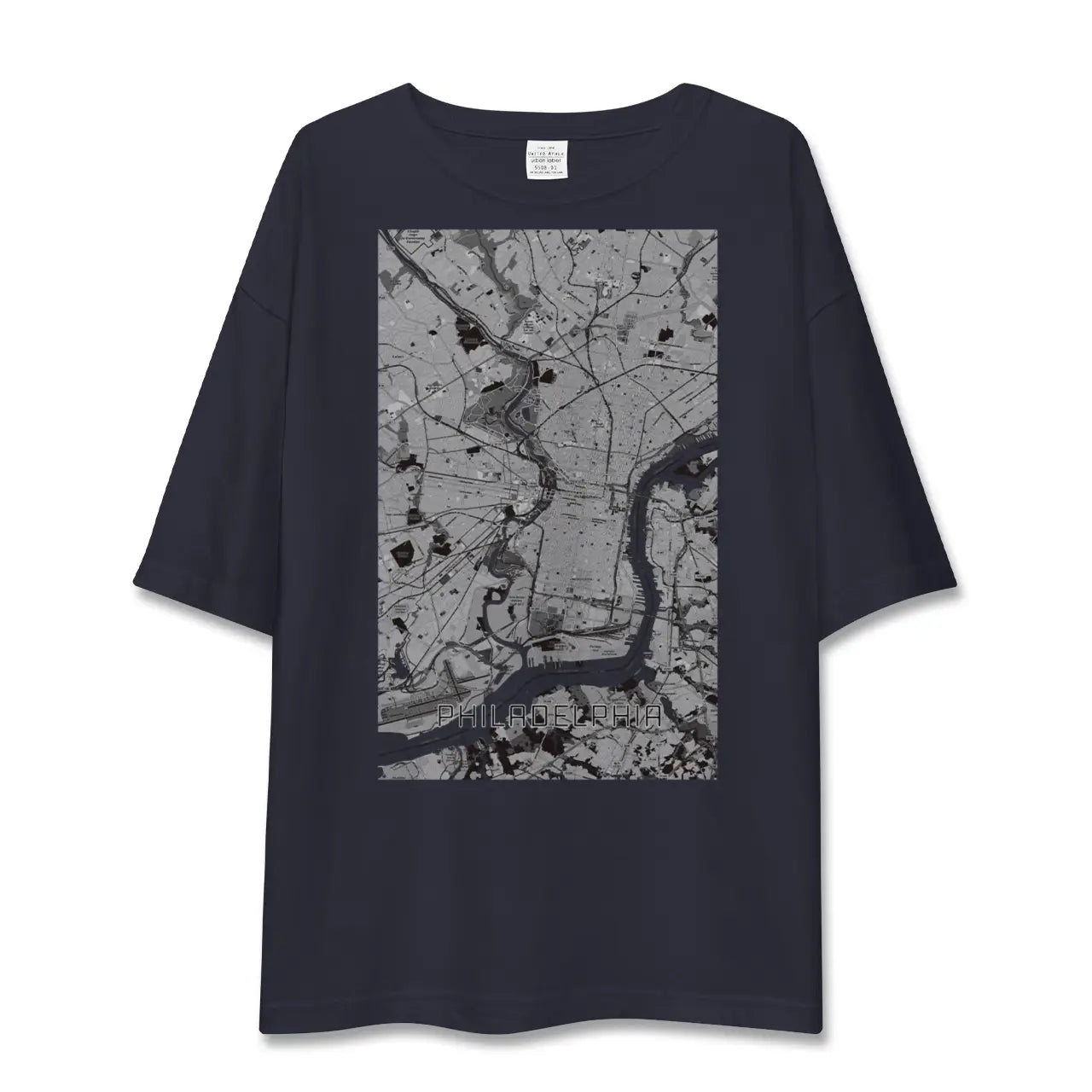 【フィラデルフィア(アメリカ)】地図柄ビッグシルエットTシャツ