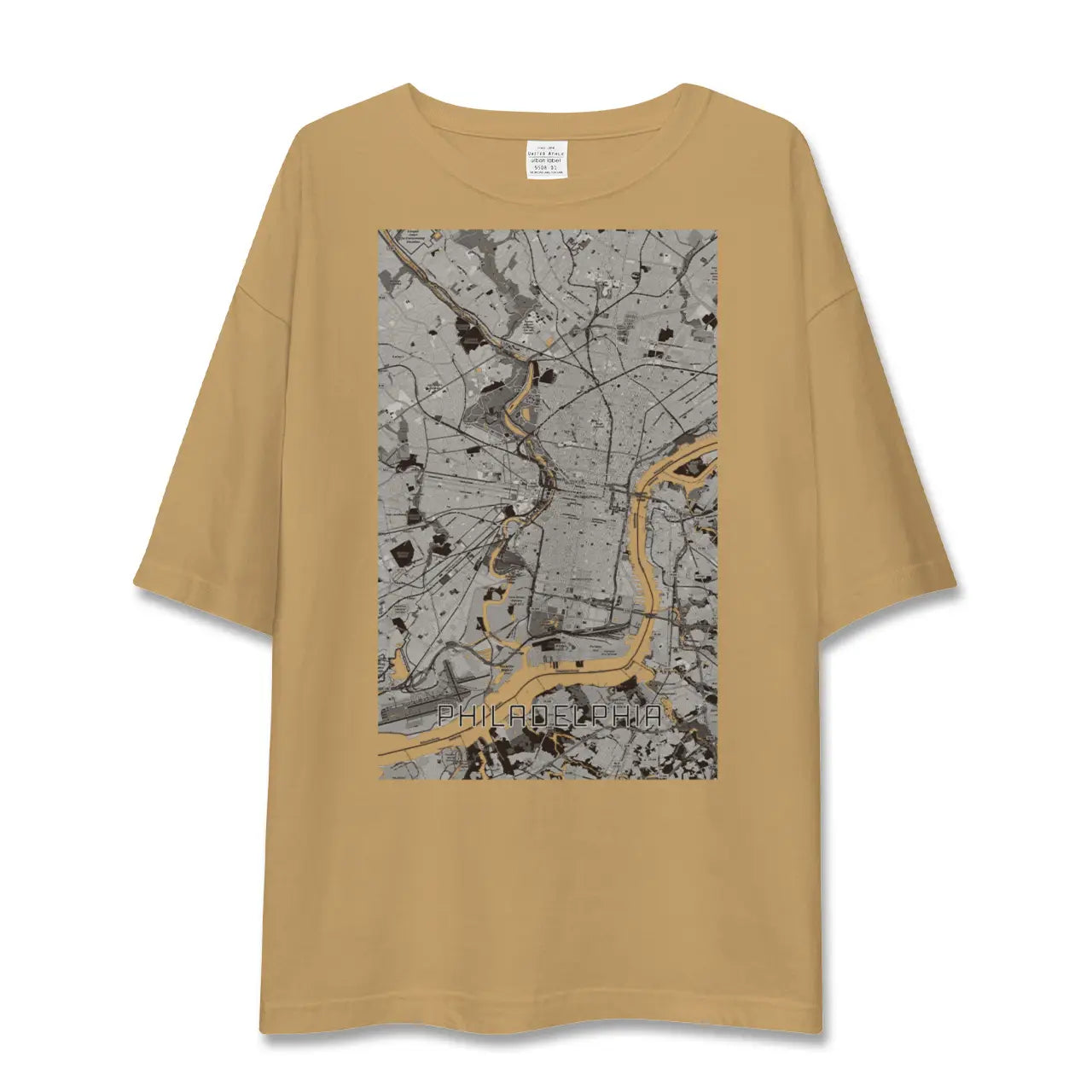【フィラデルフィア(アメリカ)】地図柄ビッグシルエットTシャツ