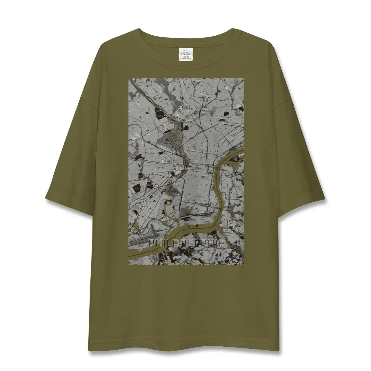 【フィラデルフィア(アメリカ)】地図柄ビッグシルエットTシャツ