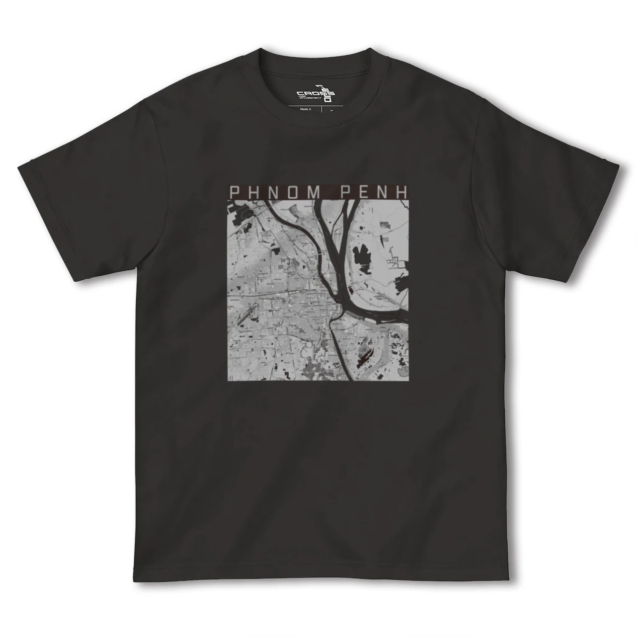 【プノンペン(カンボジア)】地図柄ヘビーウェイトTシャツ