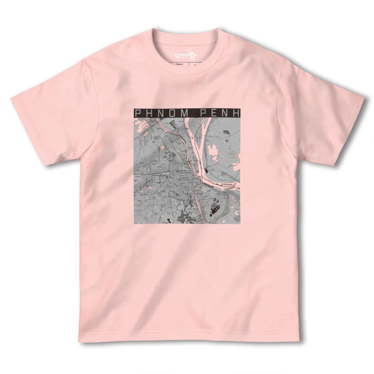 【プノンペン(カンボジア)】地図柄ヘビーウェイトTシャツ