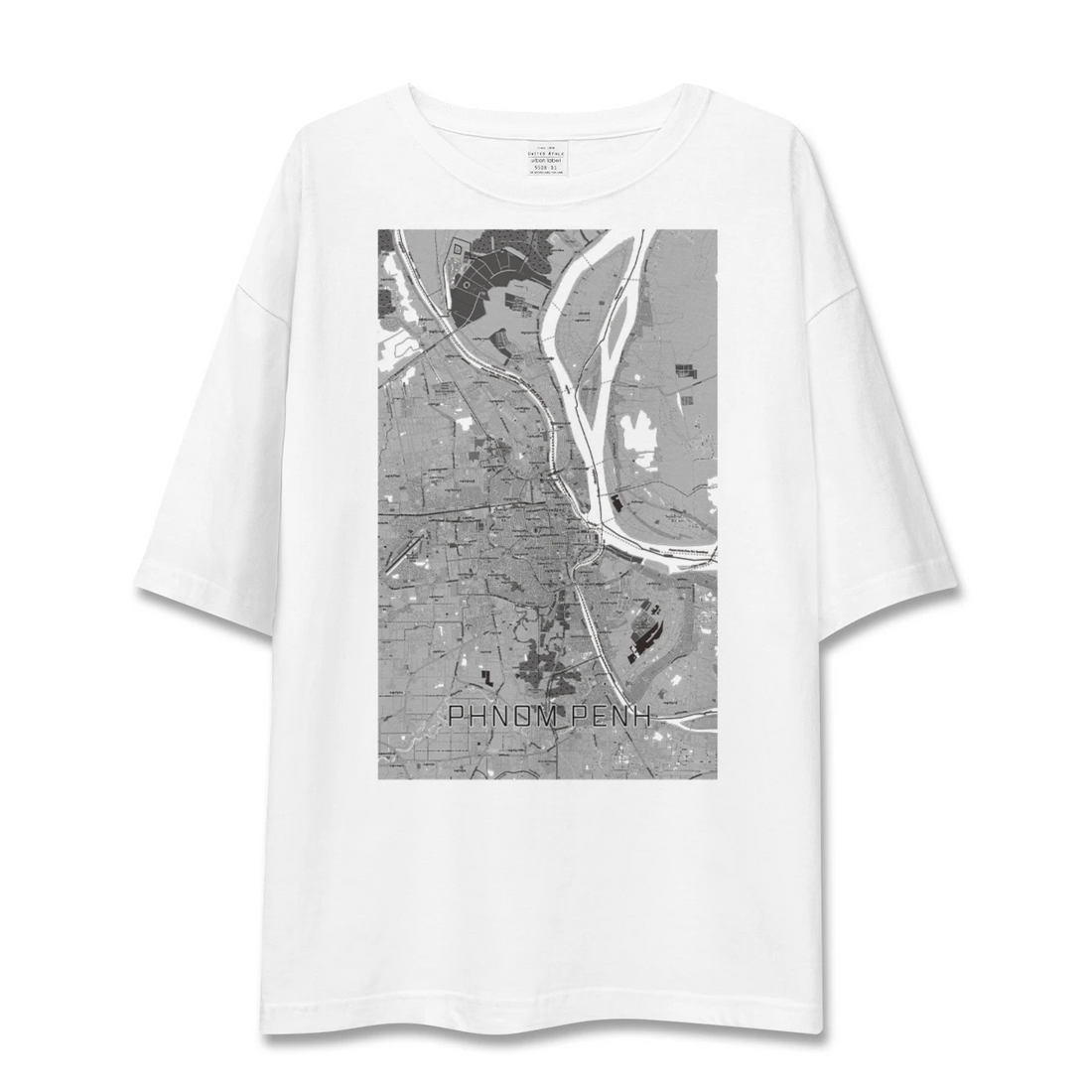 【プノンペン(カンボジア)】地図柄ビッグシルエットTシャツ