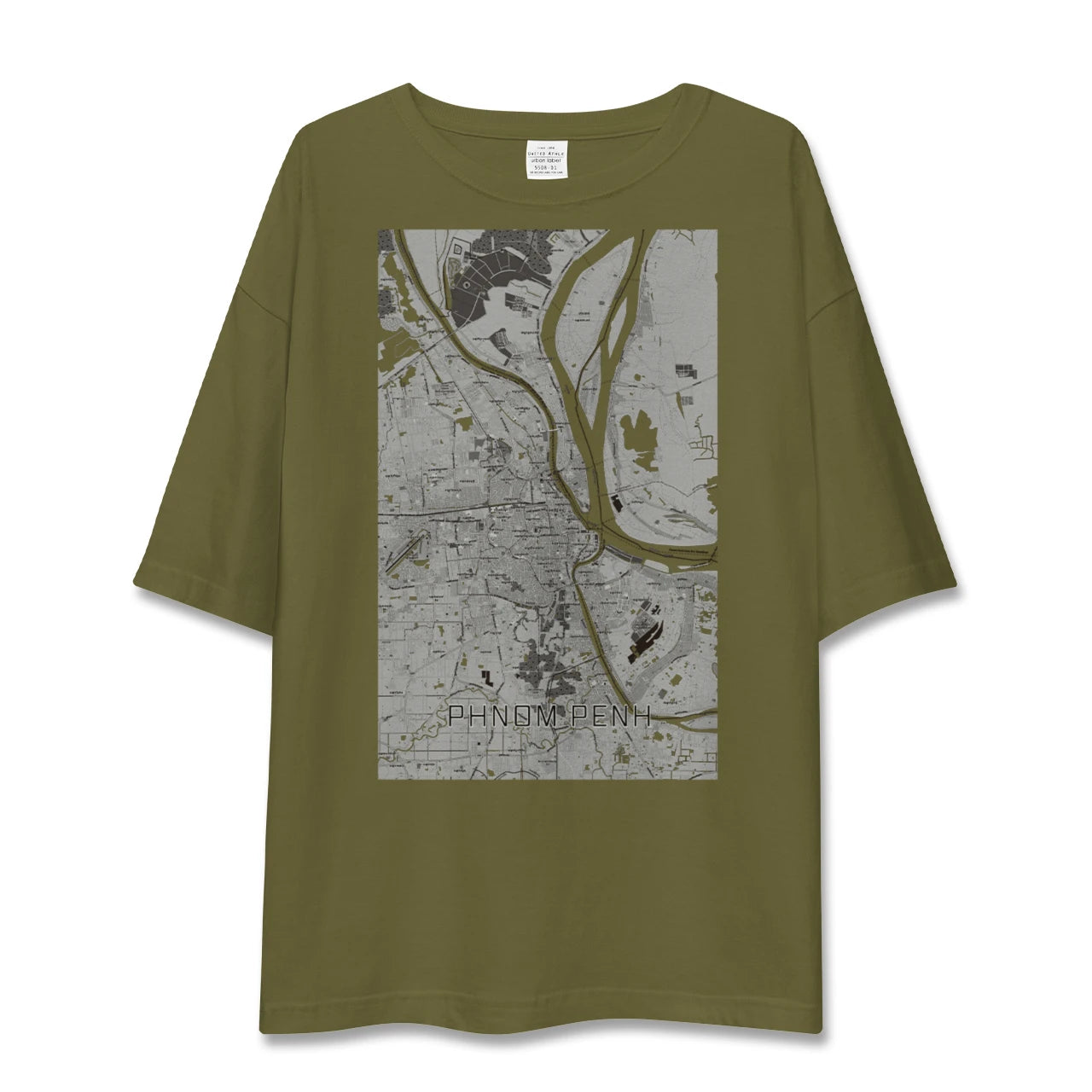 【プノンペン(カンボジア)】地図柄ビッグシルエットTシャツ