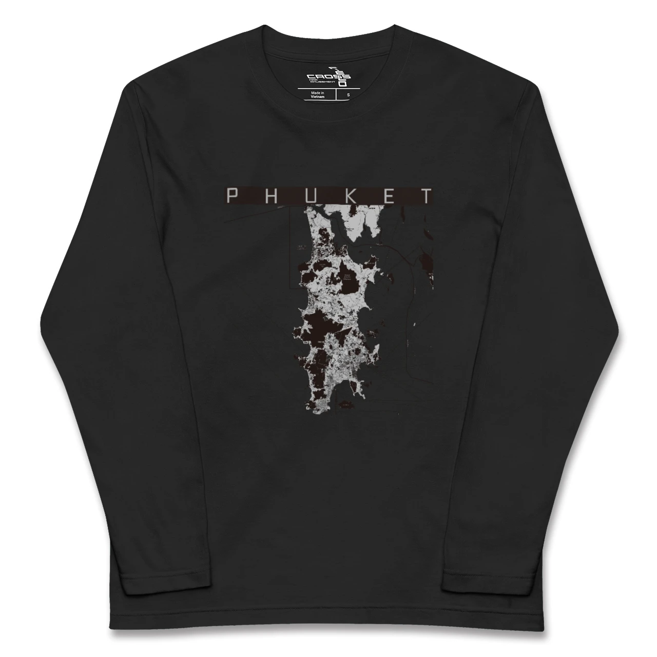 【プーケット(タイ)】地図柄ロングスリーブTシャツ