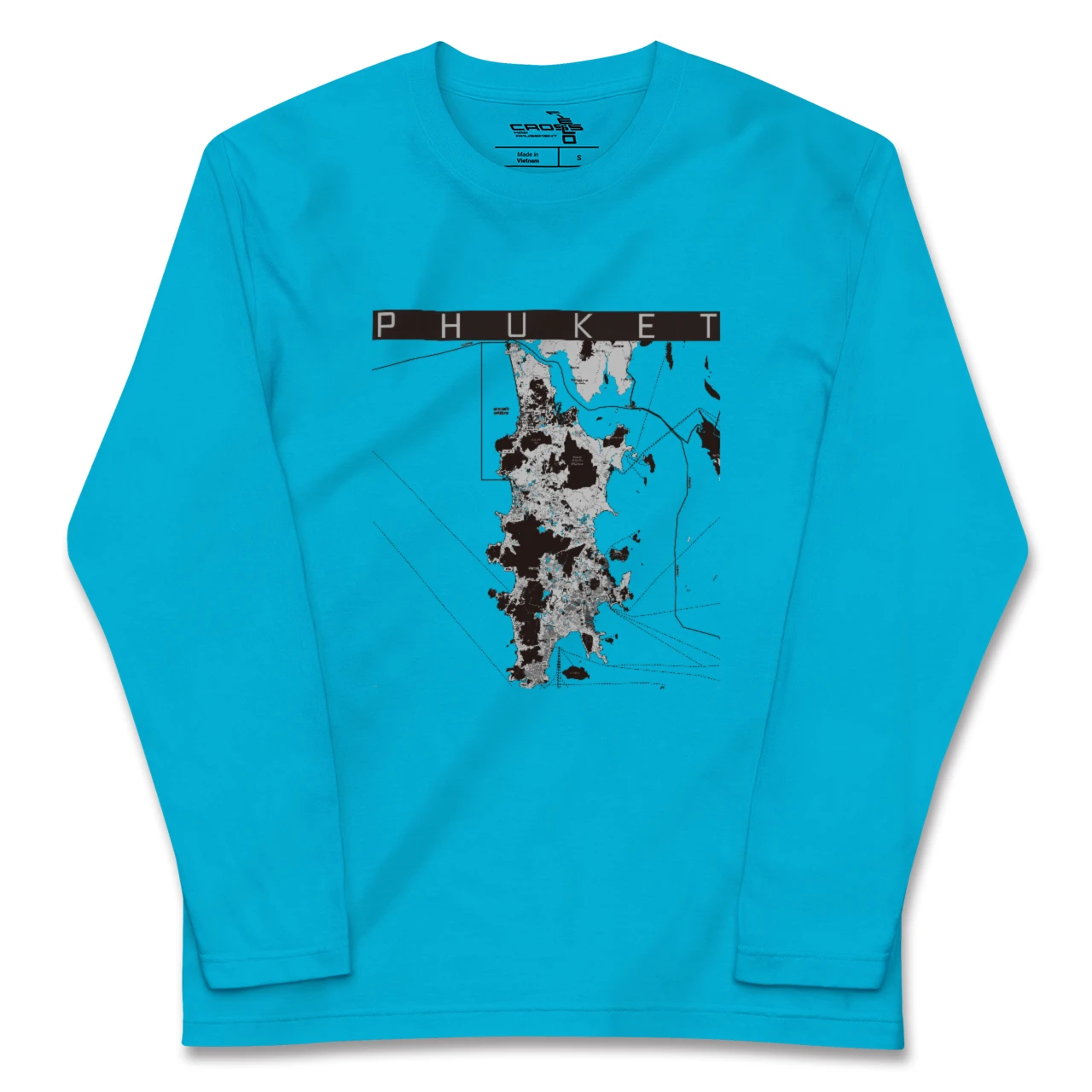 【プーケット(タイ)】地図柄ロングスリーブTシャツ