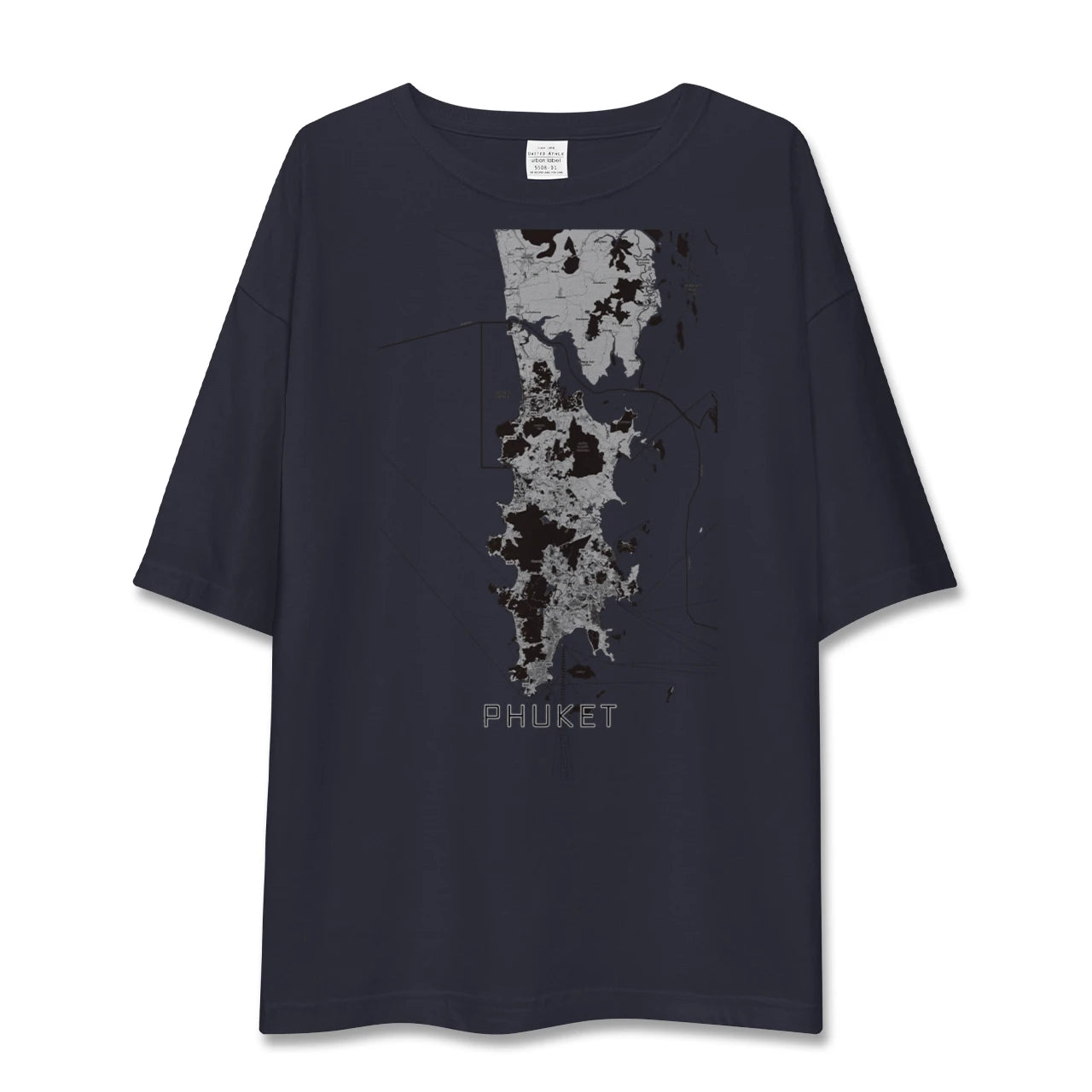 【プーケット(タイ)】地図柄ビッグシルエットTシャツ