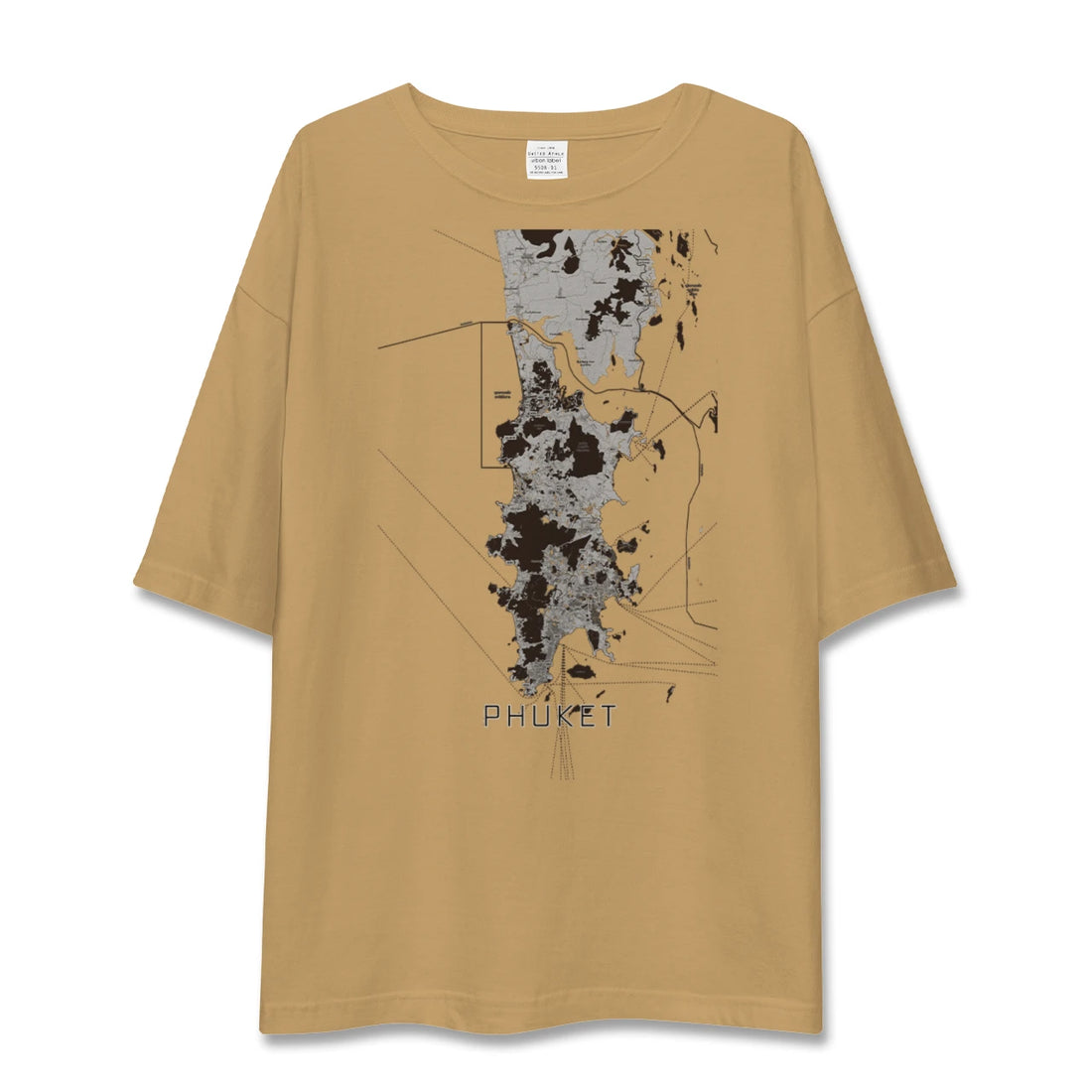【プーケット(タイ)】地図柄ビッグシルエットTシャツ