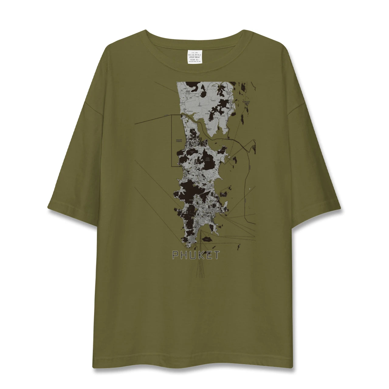 【プーケット(タイ)】地図柄ビッグシルエットTシャツ