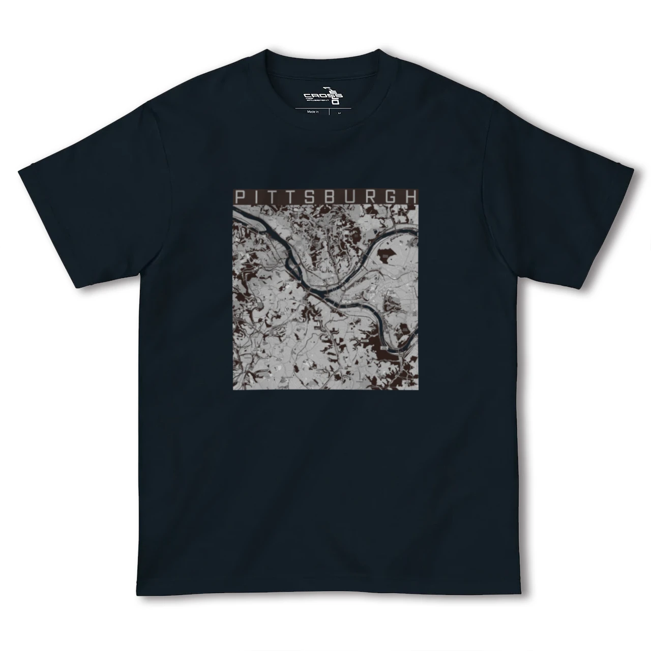 【ピッツバーグ(アメリカ)】地図柄ヘビーウェイトTシャツ