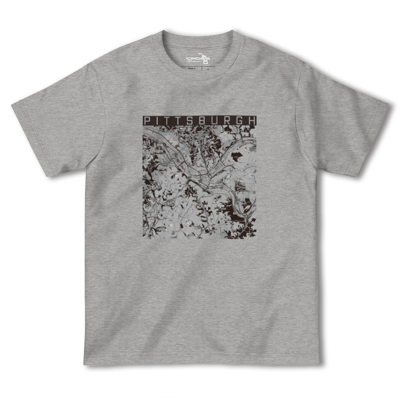 【ピッツバーグ(アメリカ)】地図柄ヘビーウェイトTシャツ