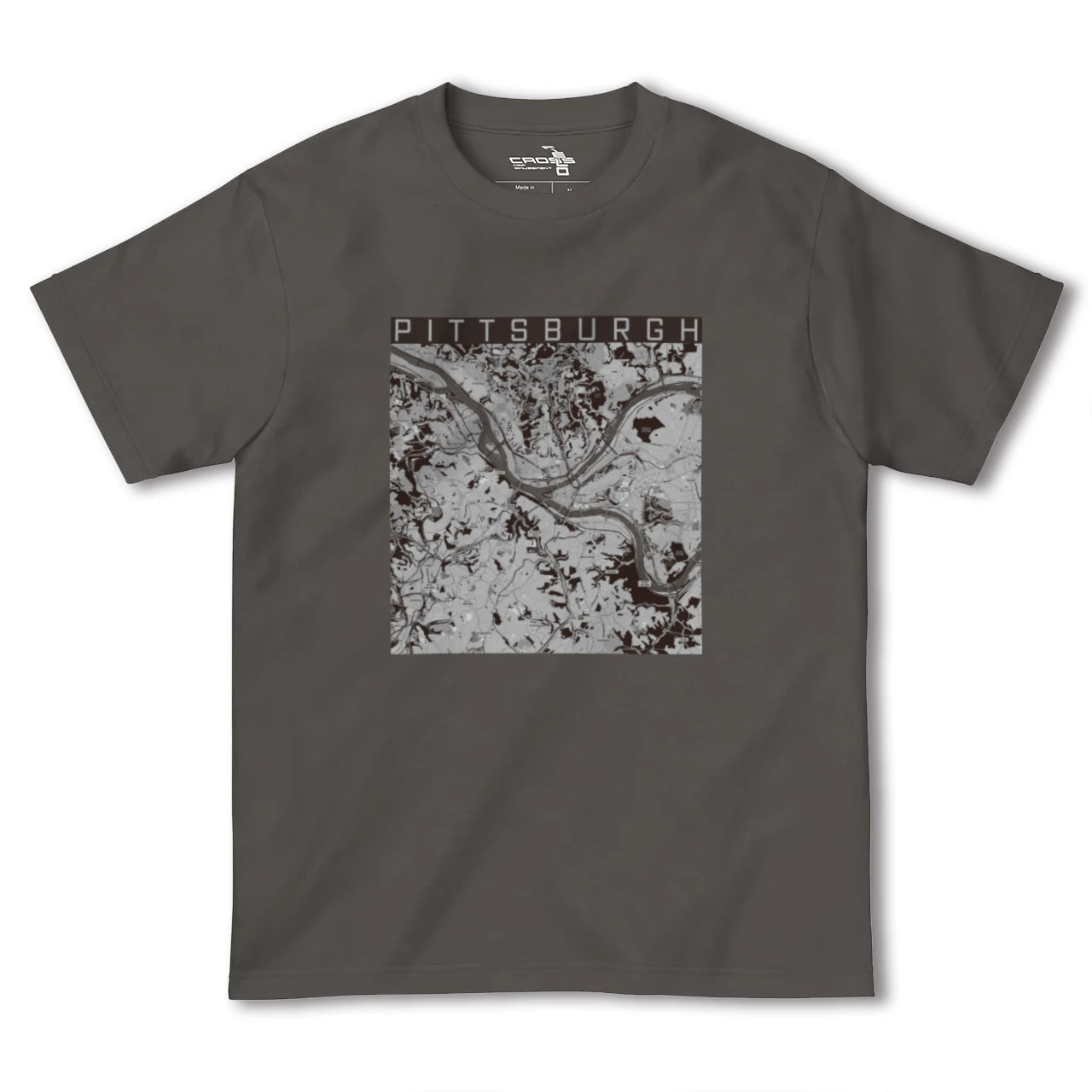 【ピッツバーグ(アメリカ)】地図柄ヘビーウェイトTシャツ