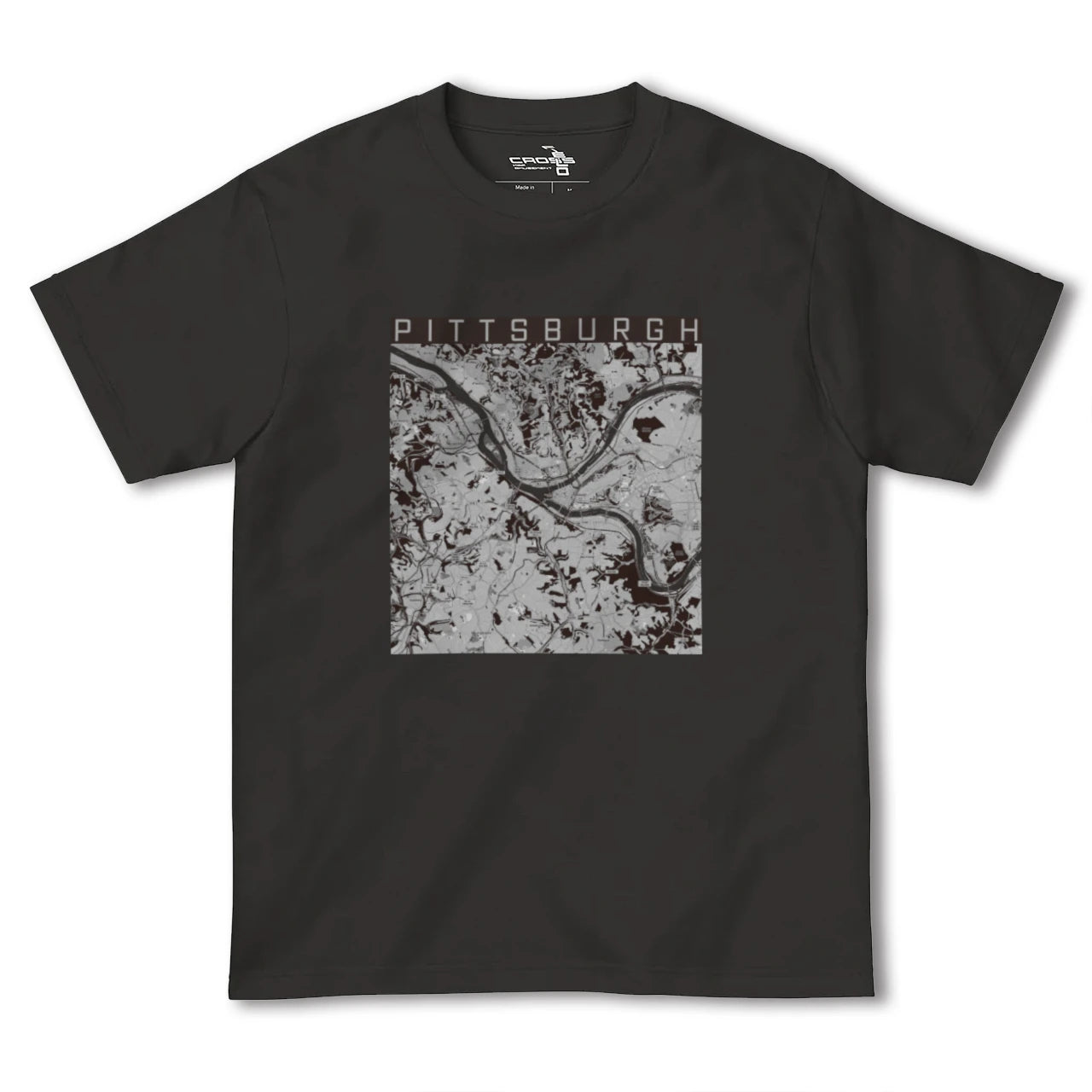 【ピッツバーグ(アメリカ)】地図柄ヘビーウェイトTシャツ