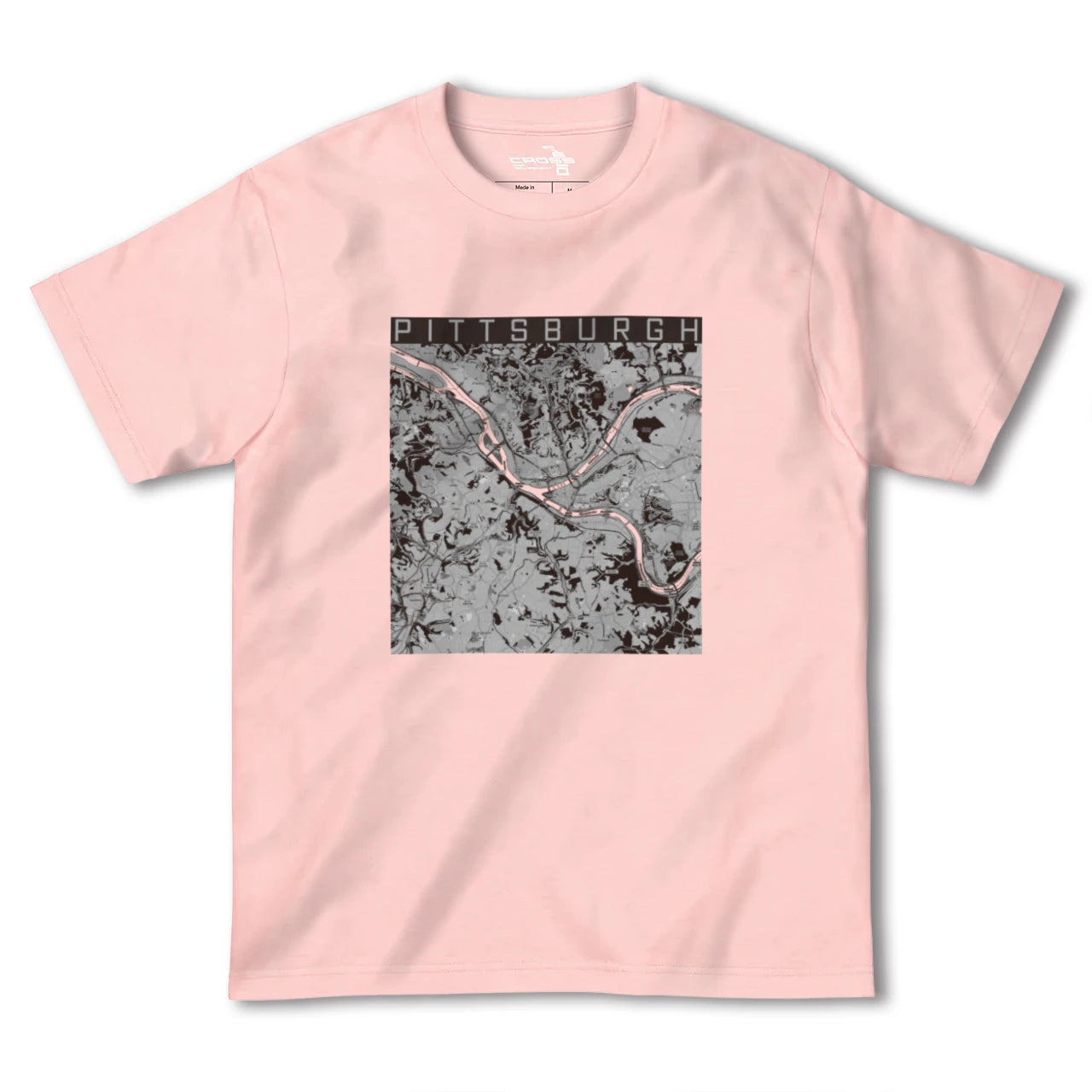 【ピッツバーグ(アメリカ)】地図柄ヘビーウェイトTシャツ