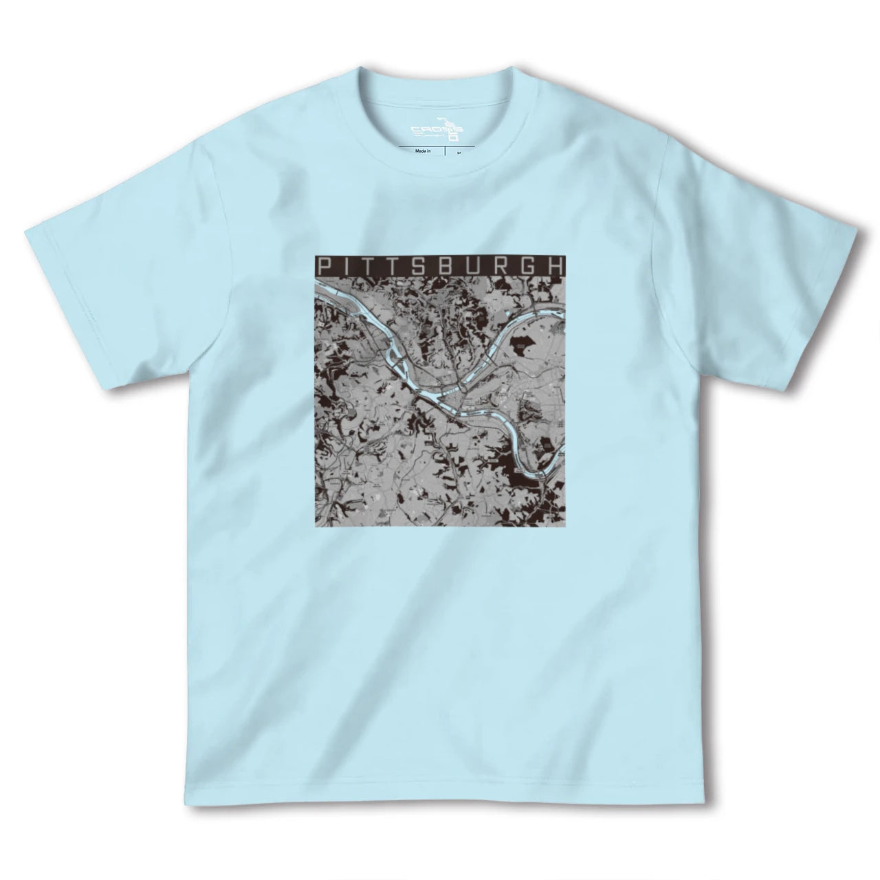 【ピッツバーグ(アメリカ)】地図柄ヘビーウェイトTシャツ