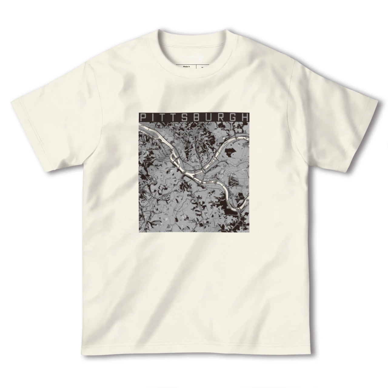 【ピッツバーグ(アメリカ)】地図柄ヘビーウェイトTシャツ