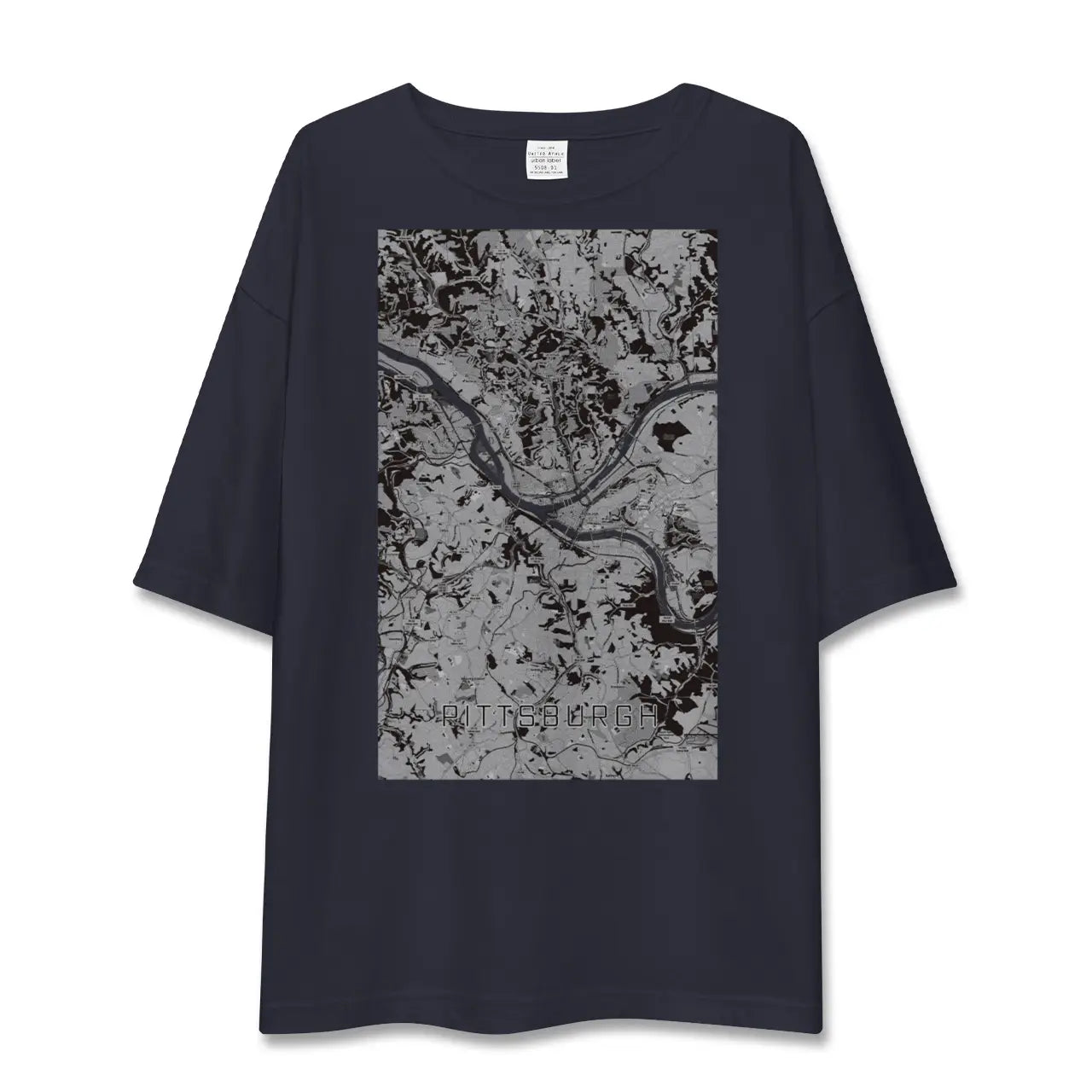 【ピッツバーグ(アメリカ)】地図柄ビッグシルエットTシャツ