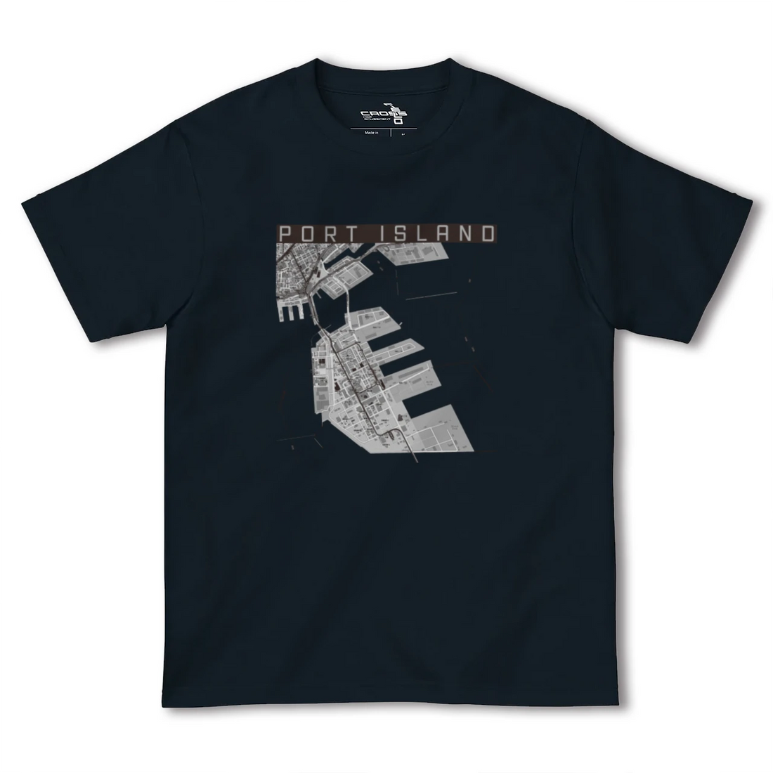 【ポートアイランド(兵庫県)】地図柄ヘビーウェイトTシャツ